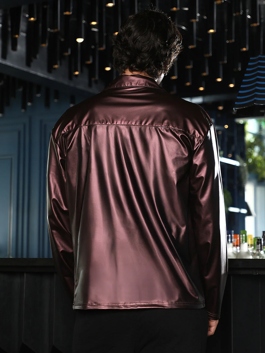 Single-Breasted Sheen Shirt - Image 4