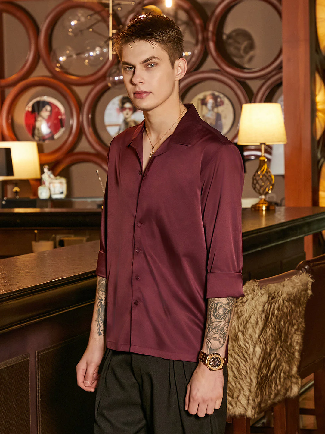 Solid Cuban Shirt - Image 3