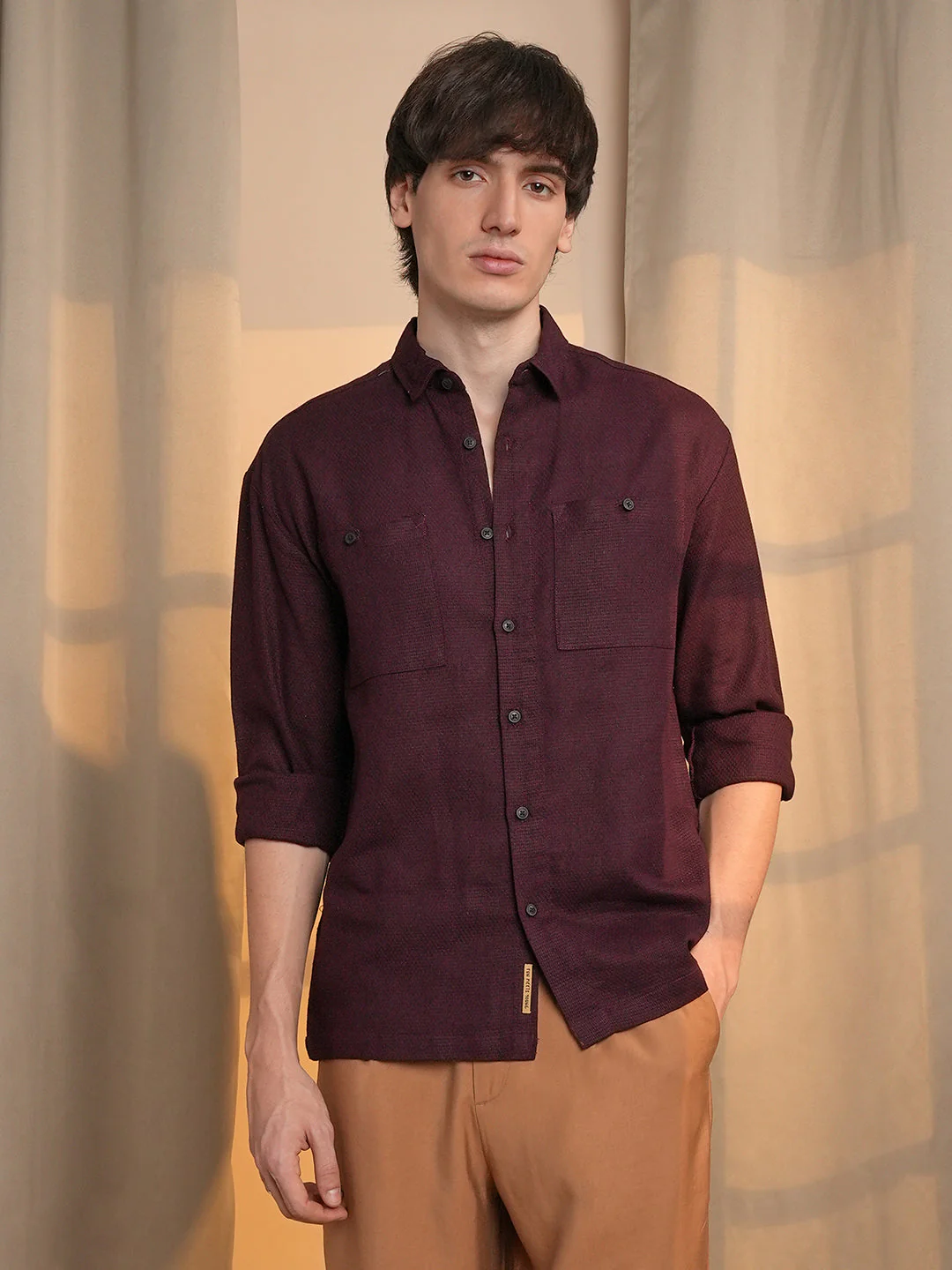 Solid Utility Shirt - Image 2