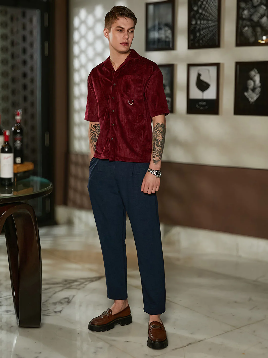 Veined Utility Oversized Shirt - Image 5