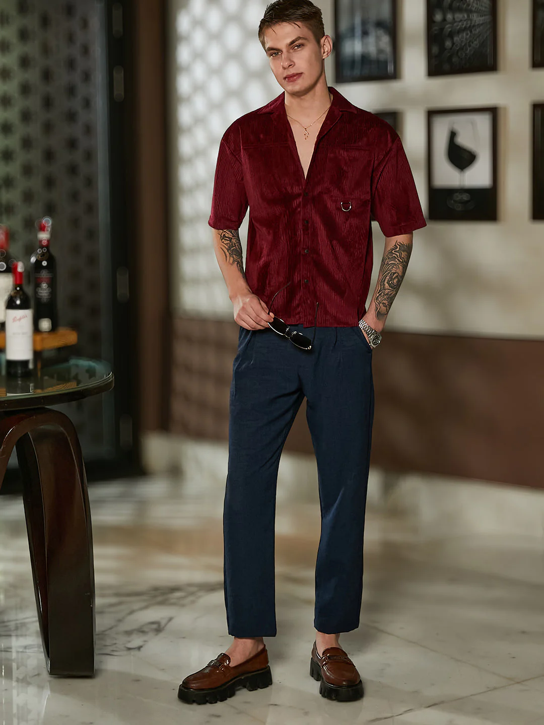 Veined Utility Oversized Shirt - Image 6