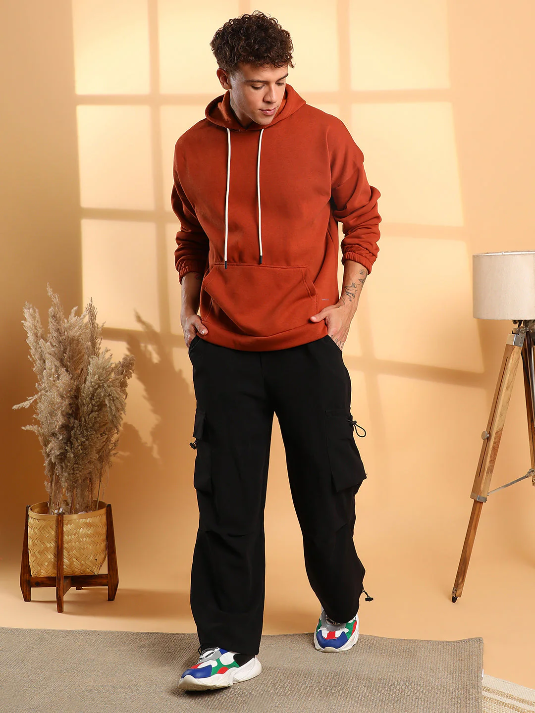 Oversized Pullover Sweatshirt With Kangaroo Pocket - Image 5