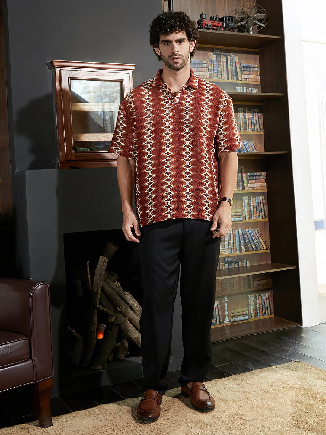Folk-Logenze Oversized Polo T-Shirt - Image 5