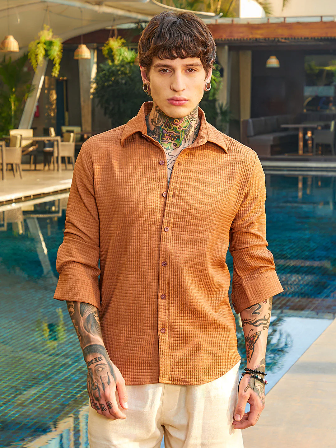 Grid-Textured Shirt - Image 2