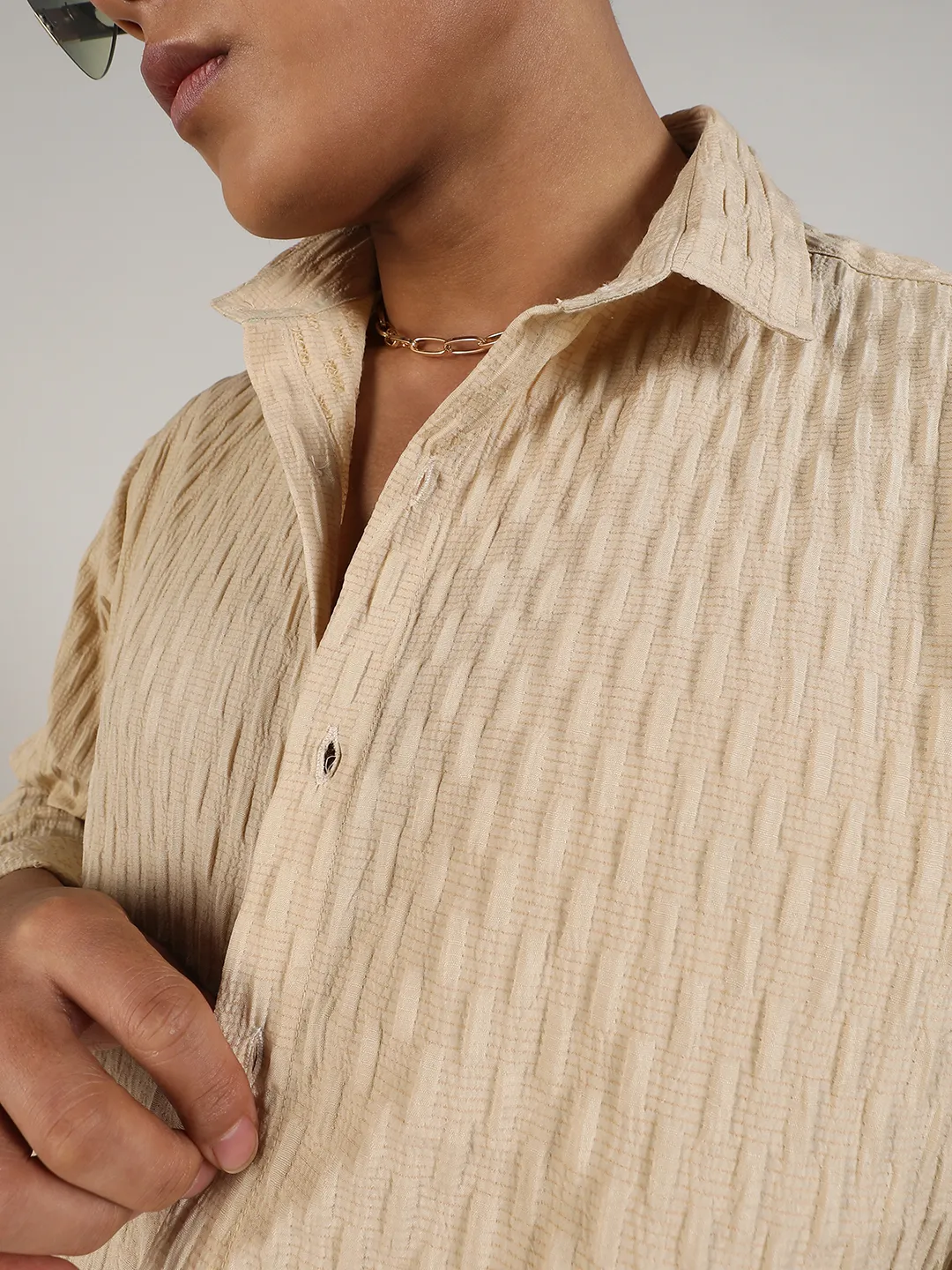 Crinkled-Weave Shirt - Image 7