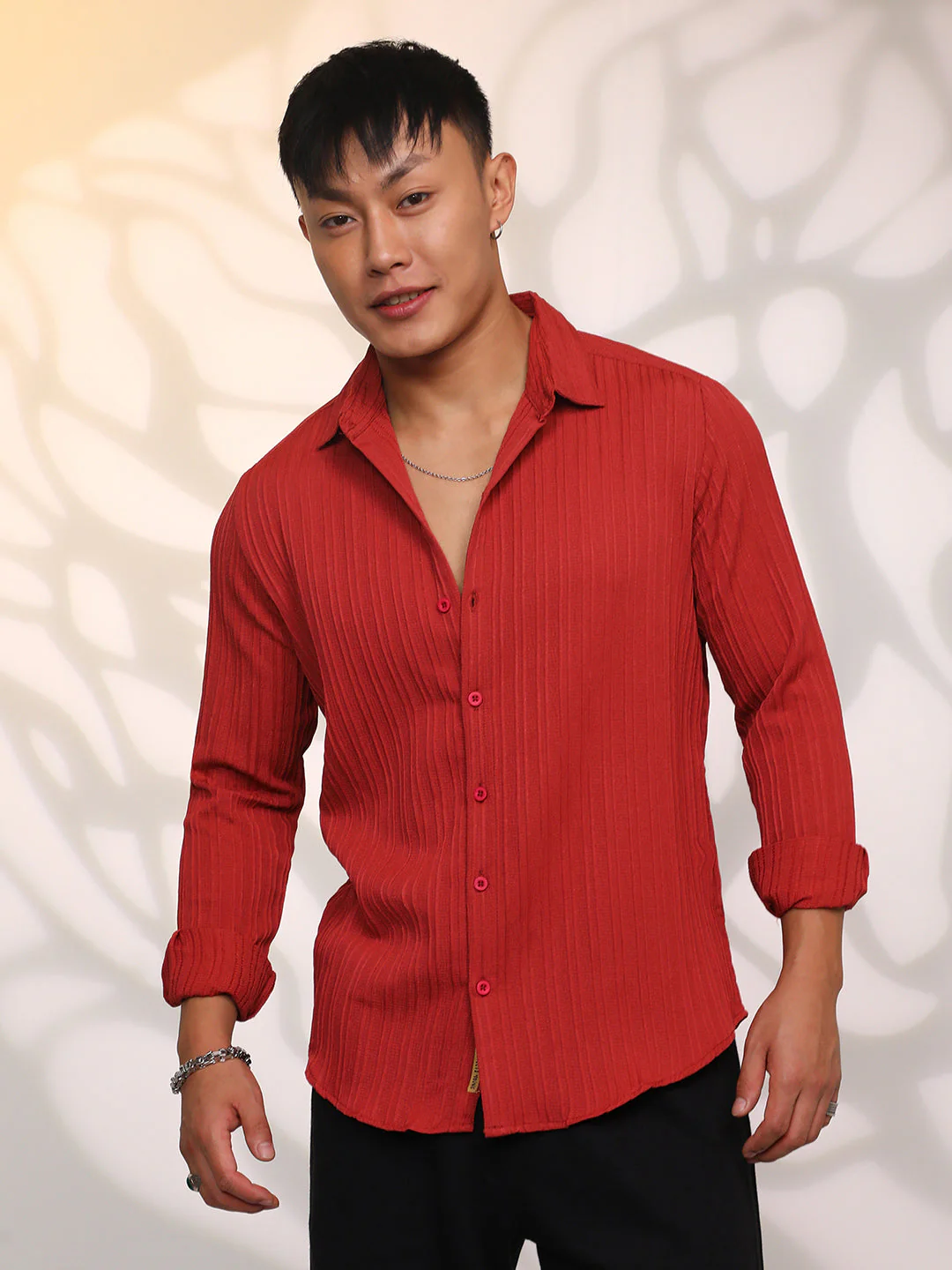 Self-Design Striped Shirt - Image 2