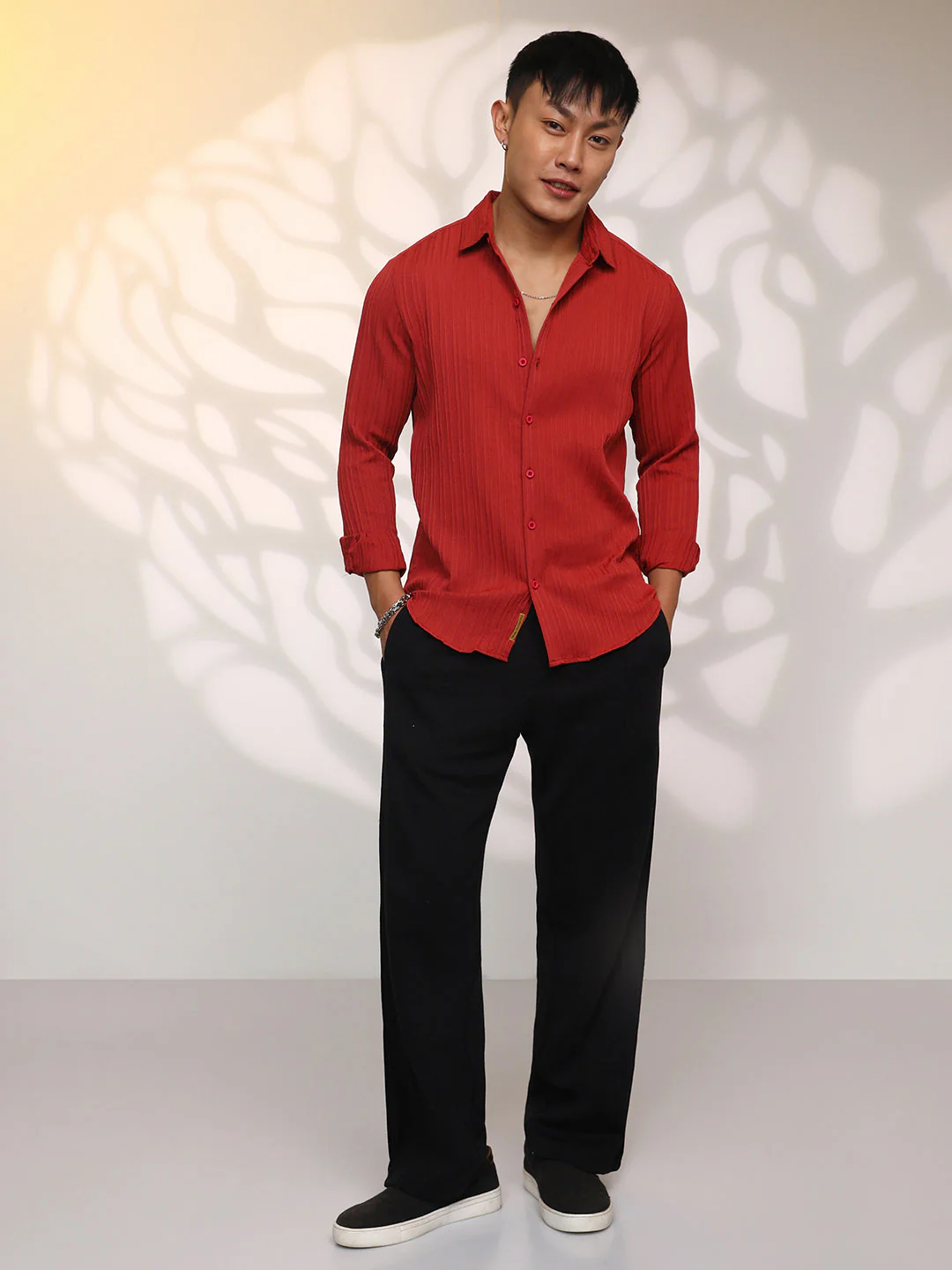 Self-Design Striped Shirt - Image 5
