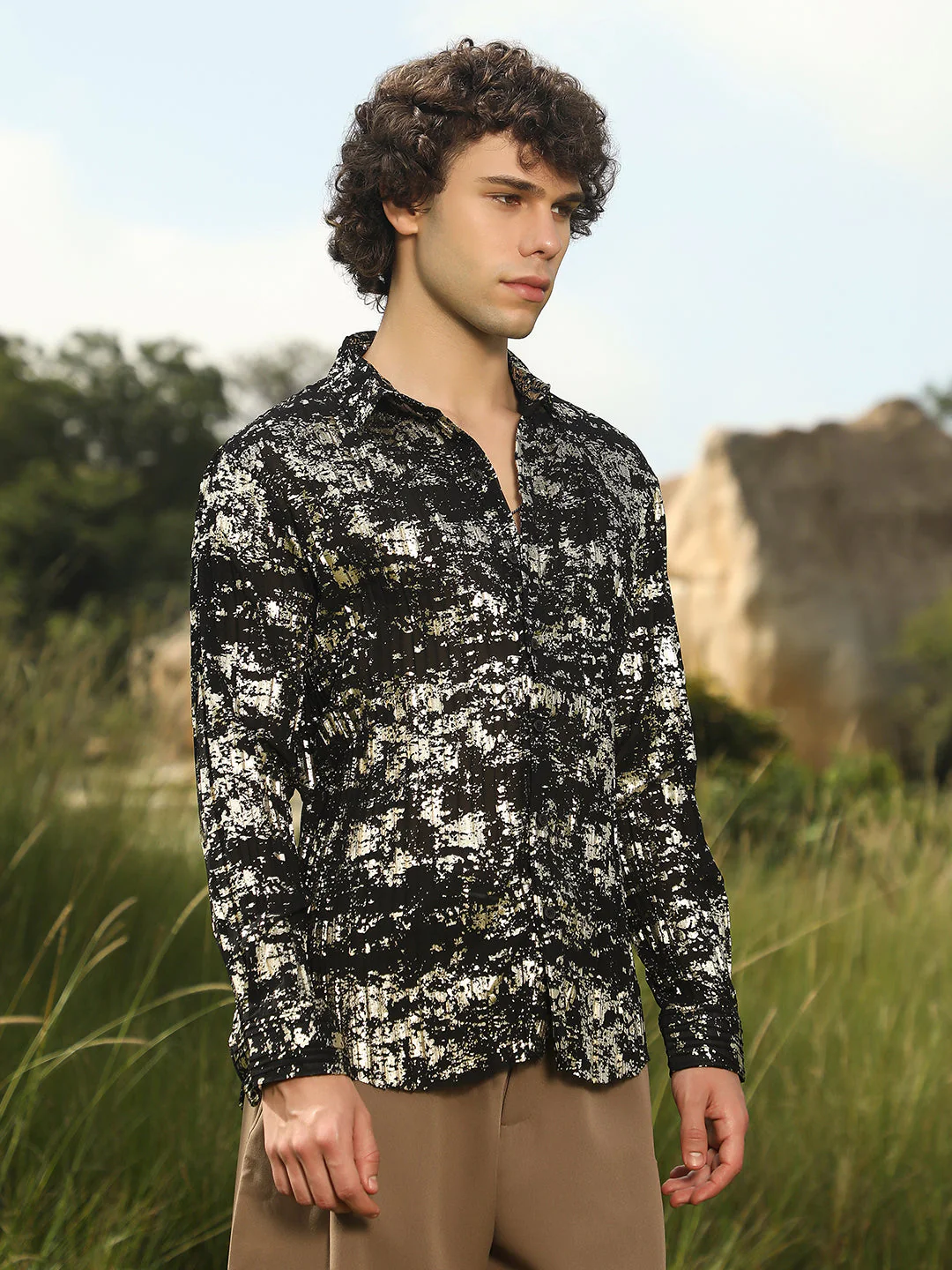 Textured Foil Shirt - Image 3