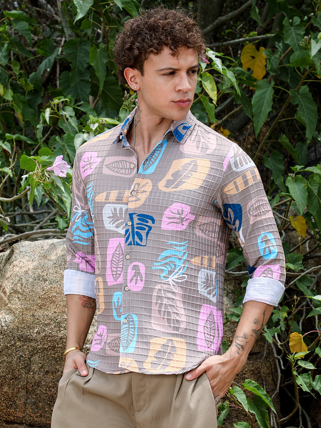 Foliage Imprint Shirt - Image 3