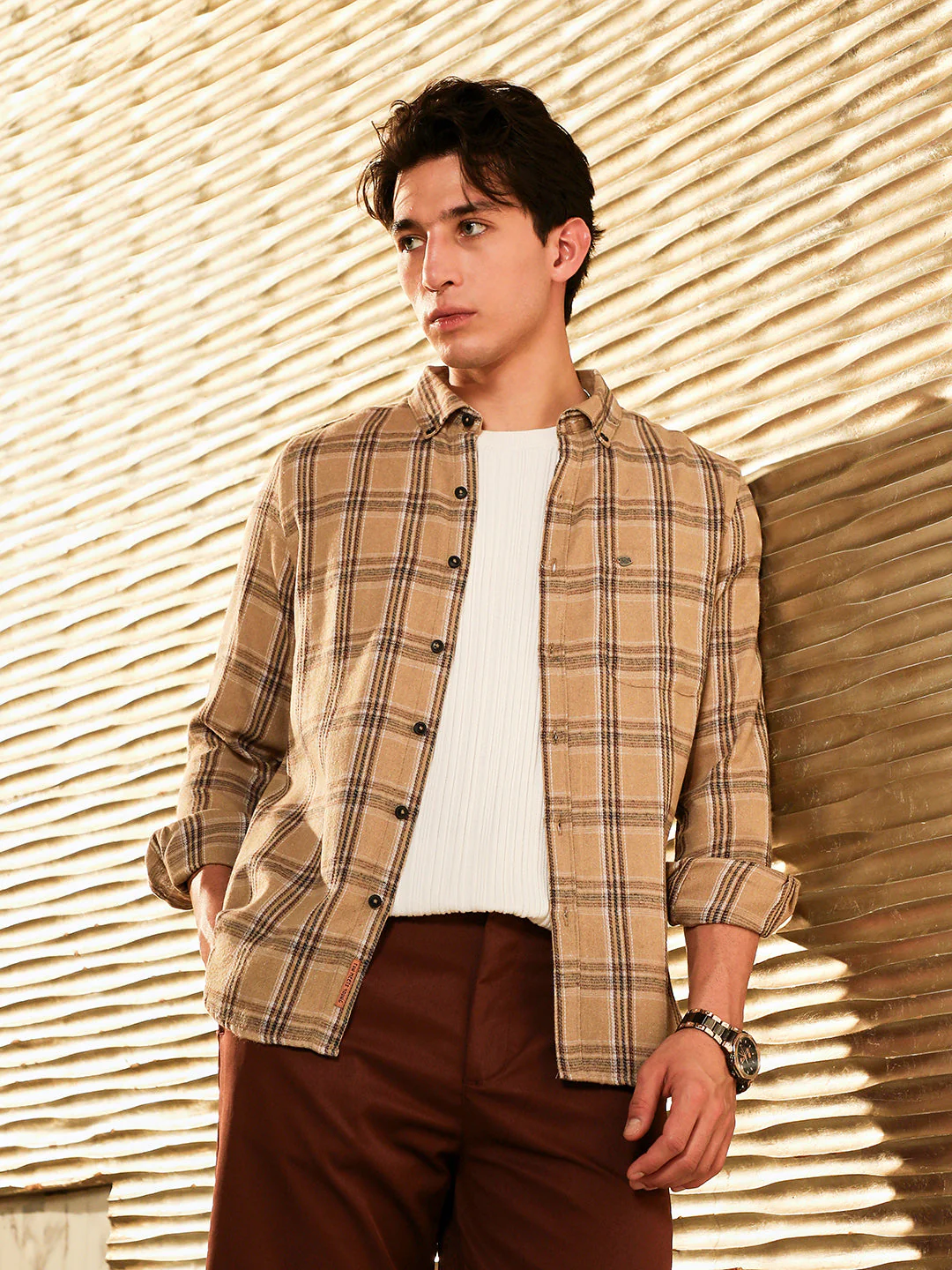 Plaid-Woven Regular Shirt - Image 2