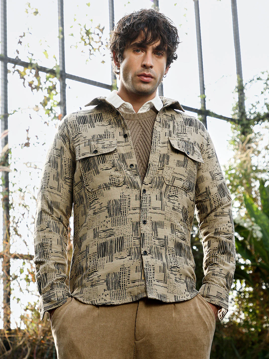 Scratch-Jacquard Utility Shirt - Image 2