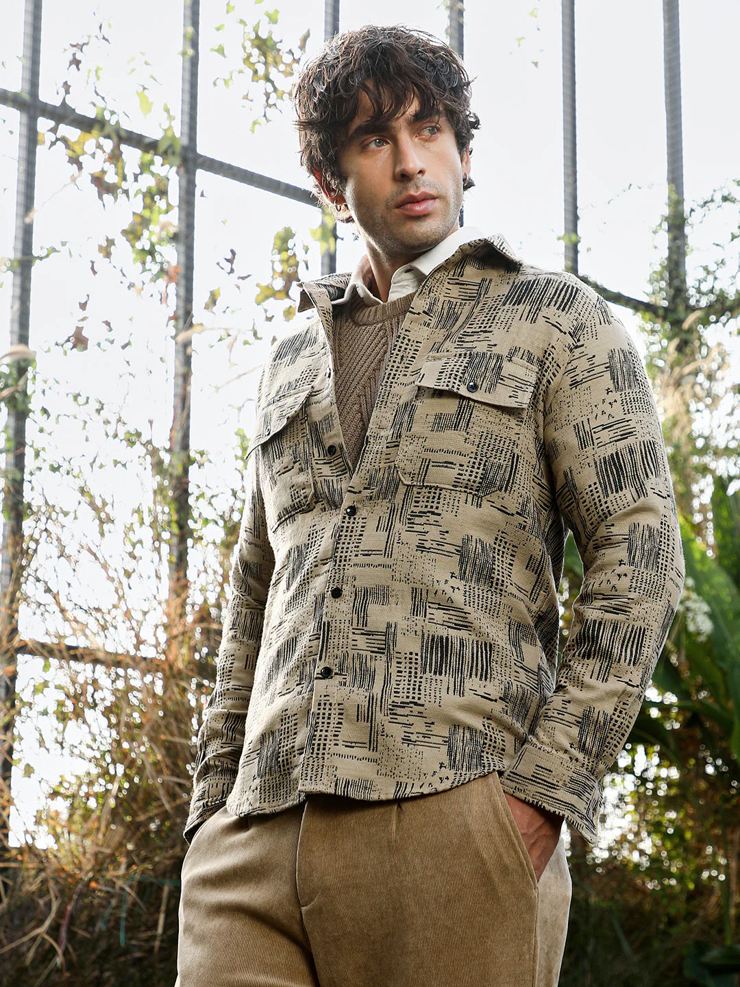 Scratch-Jacquard Utility Shirt - Image 3