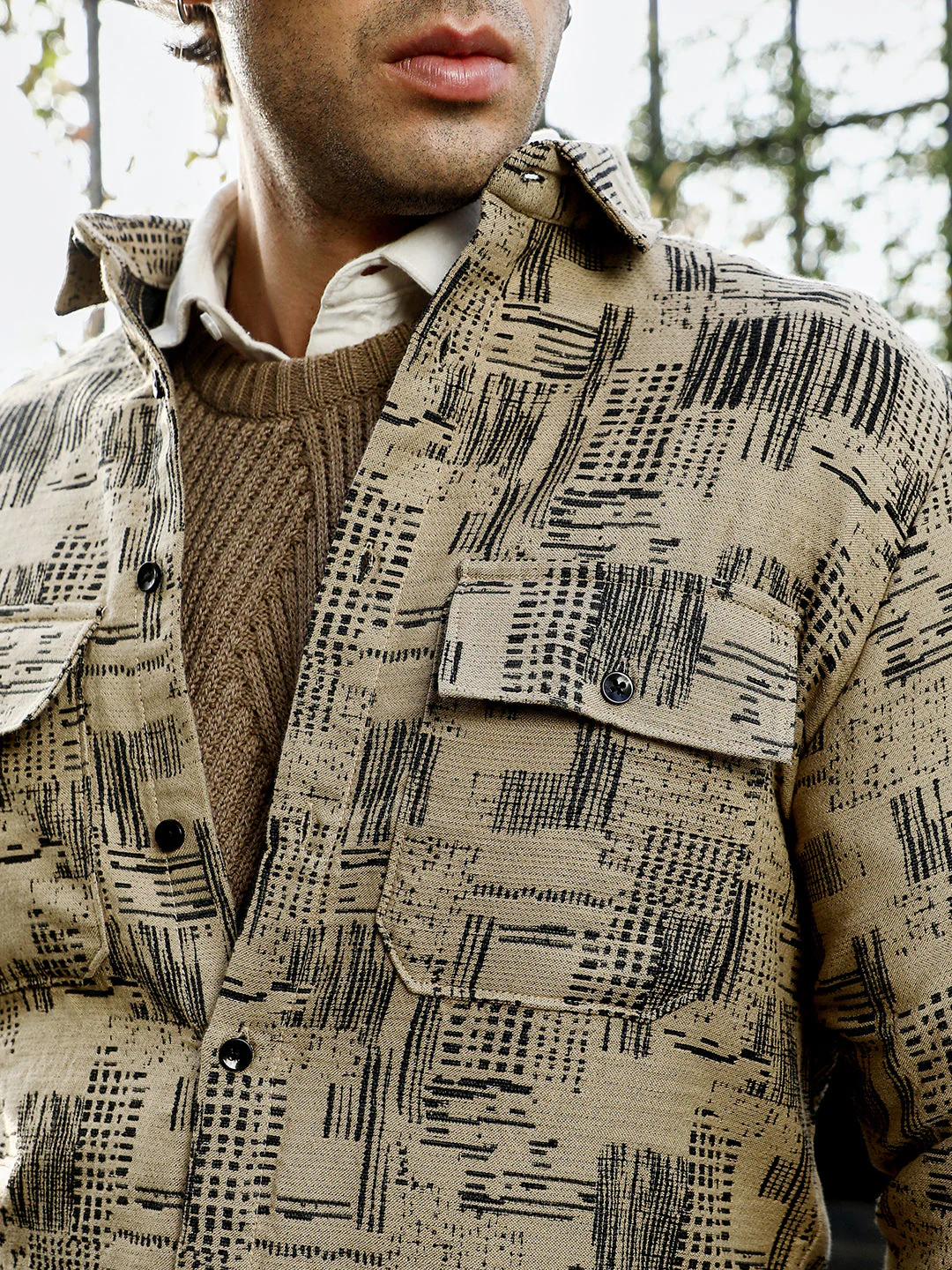 Scratch-Jacquard Utility Shirt - Image 7
