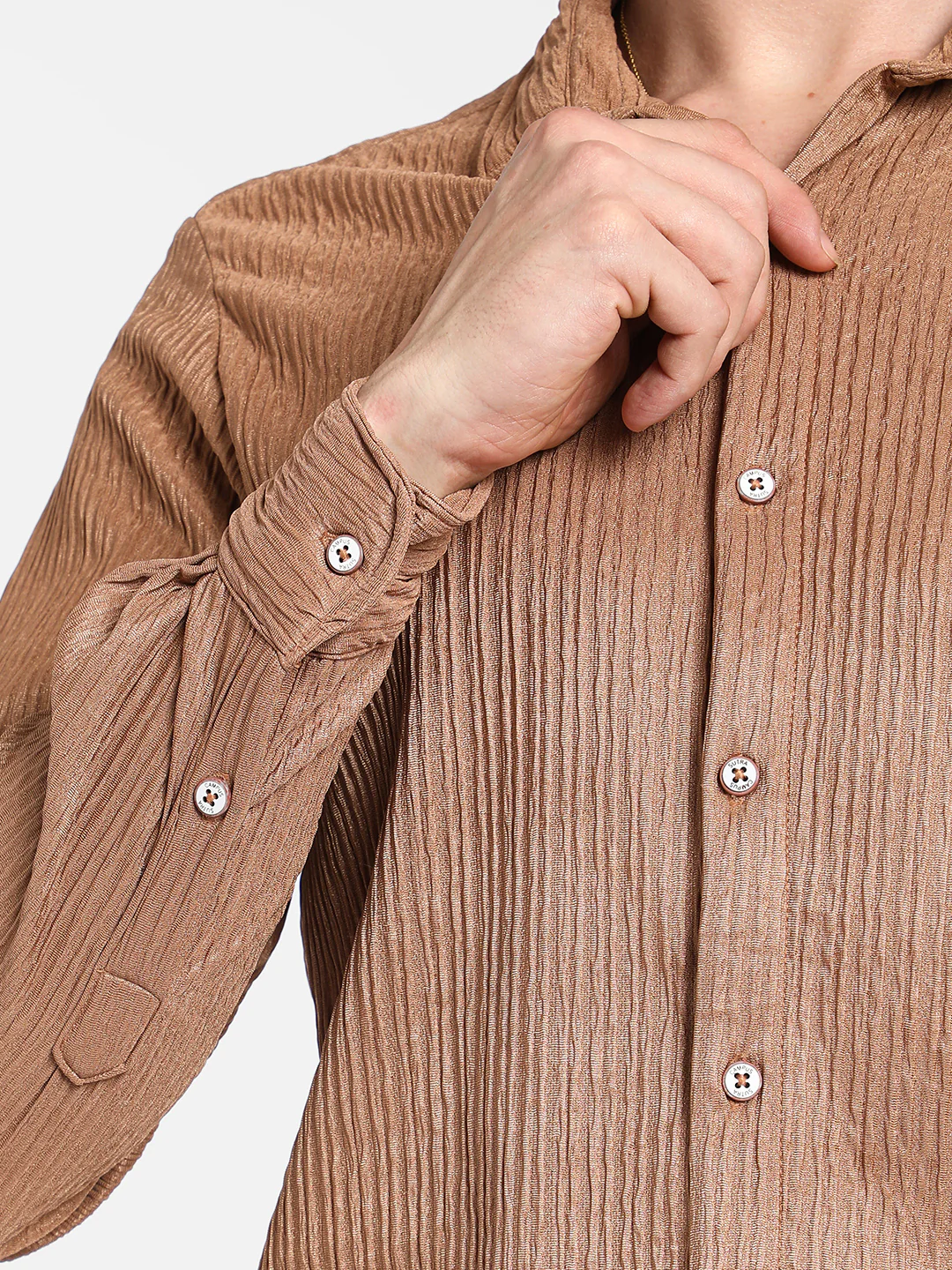 Solid Creased Shirt - Image 16