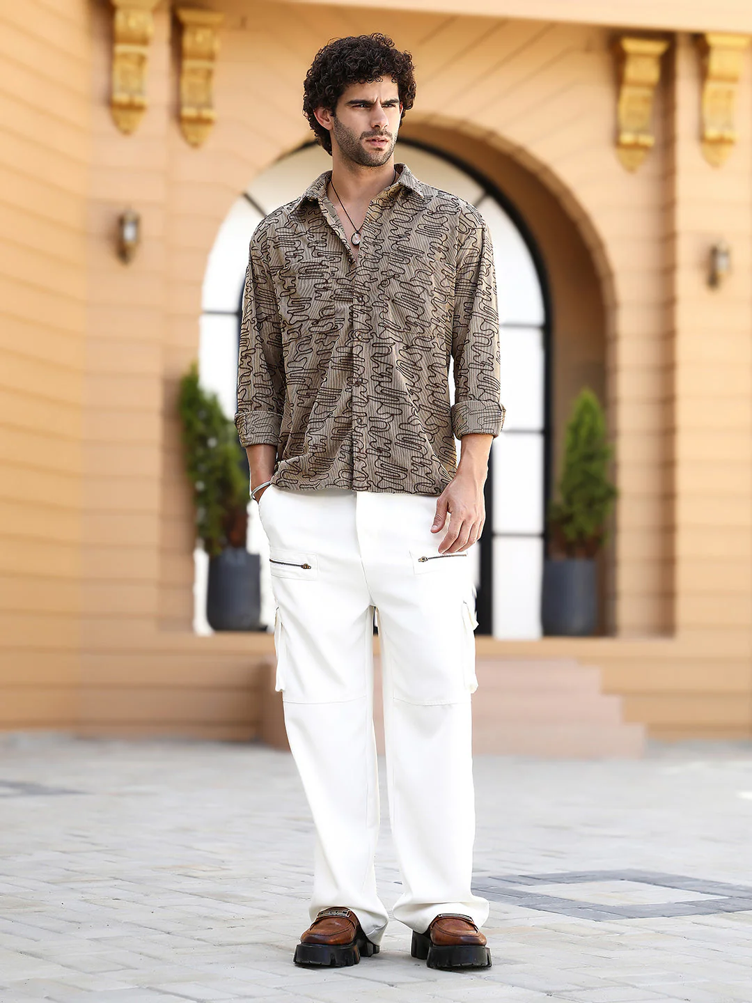 Groovy-Stitch Corduroy Oversized Shirt - Image 4