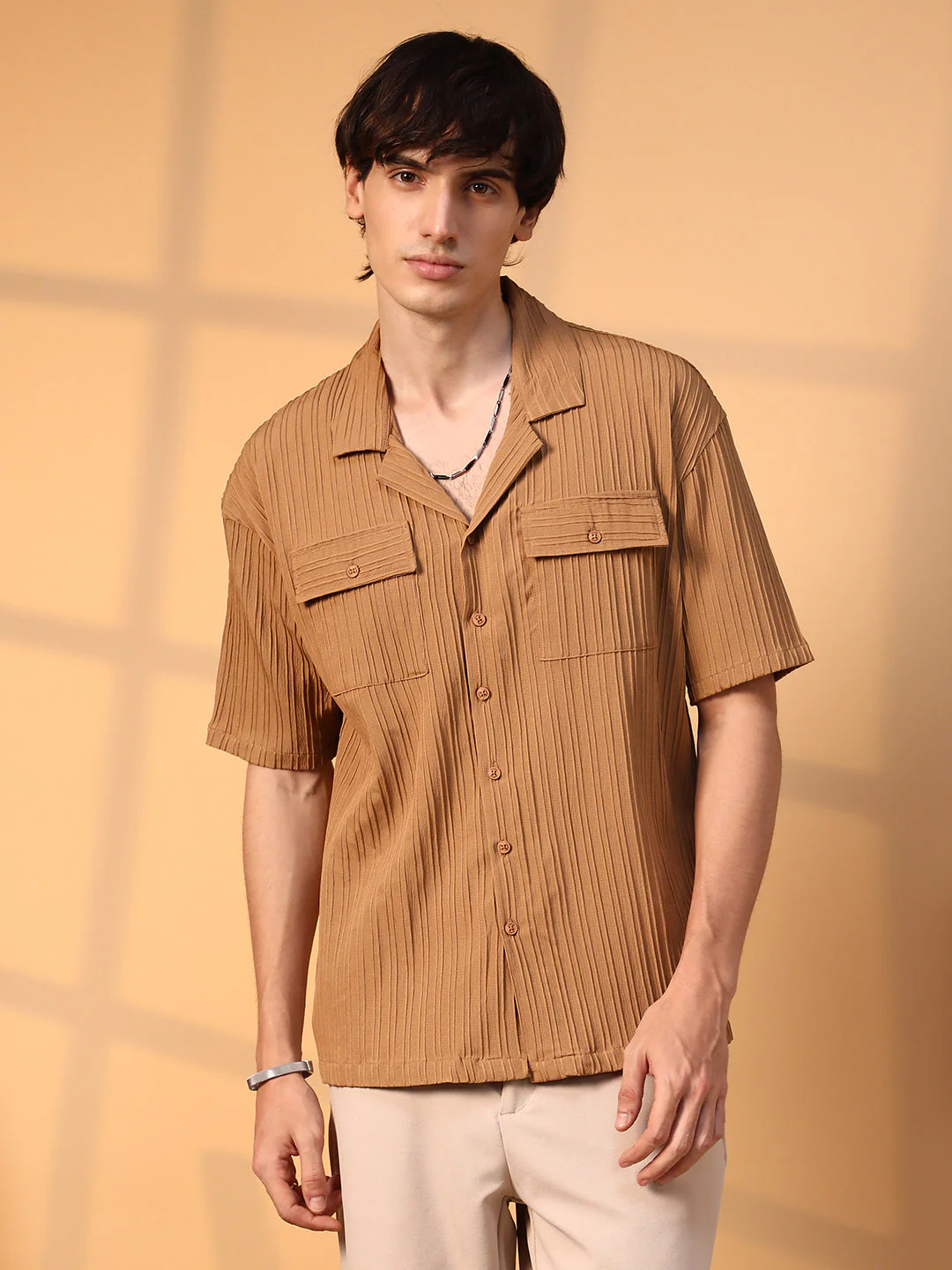 Tactile-Lined Oversized Shirt - Image 2