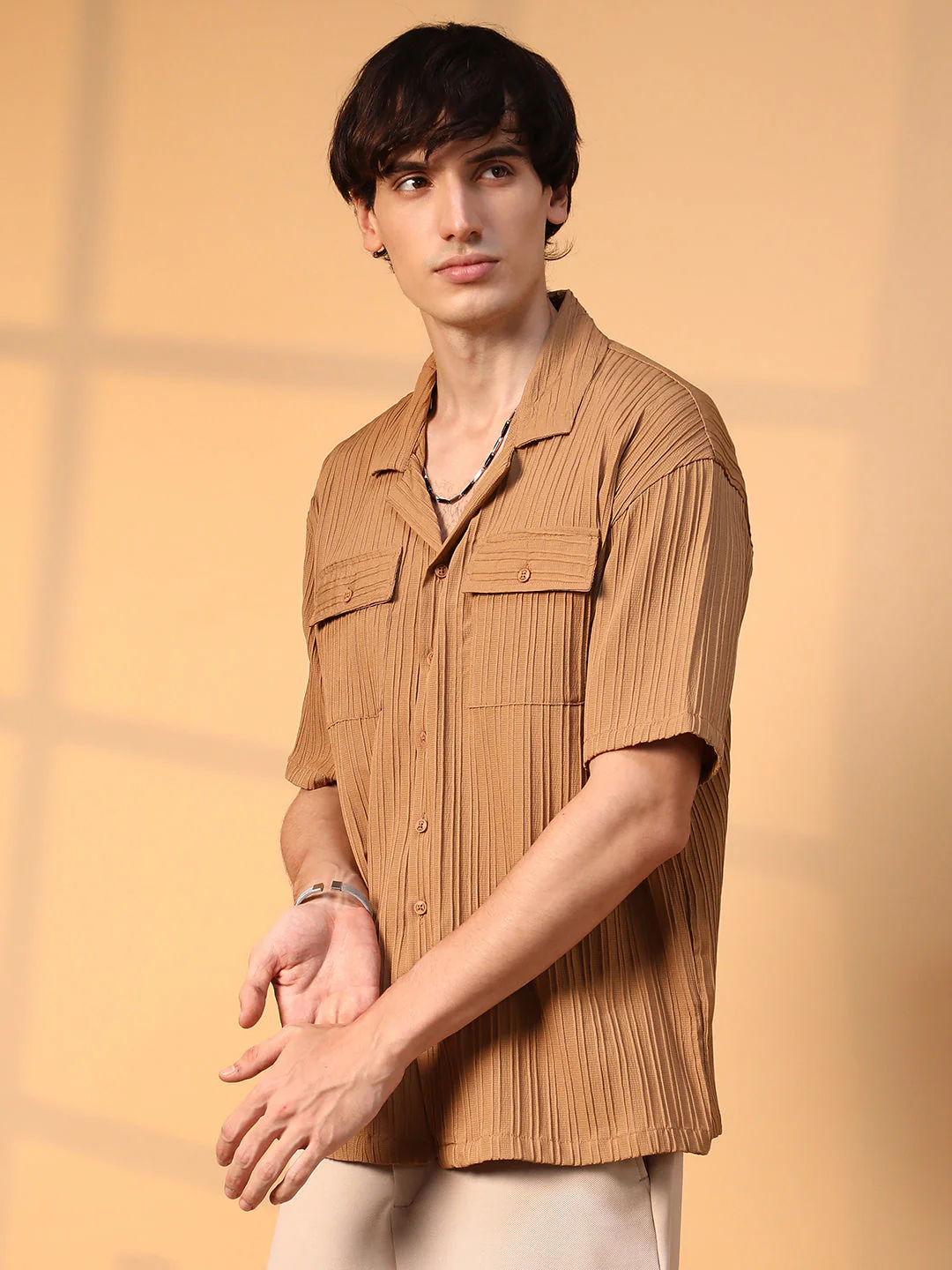 Tactile-Lined Oversized Shirt - Image 3