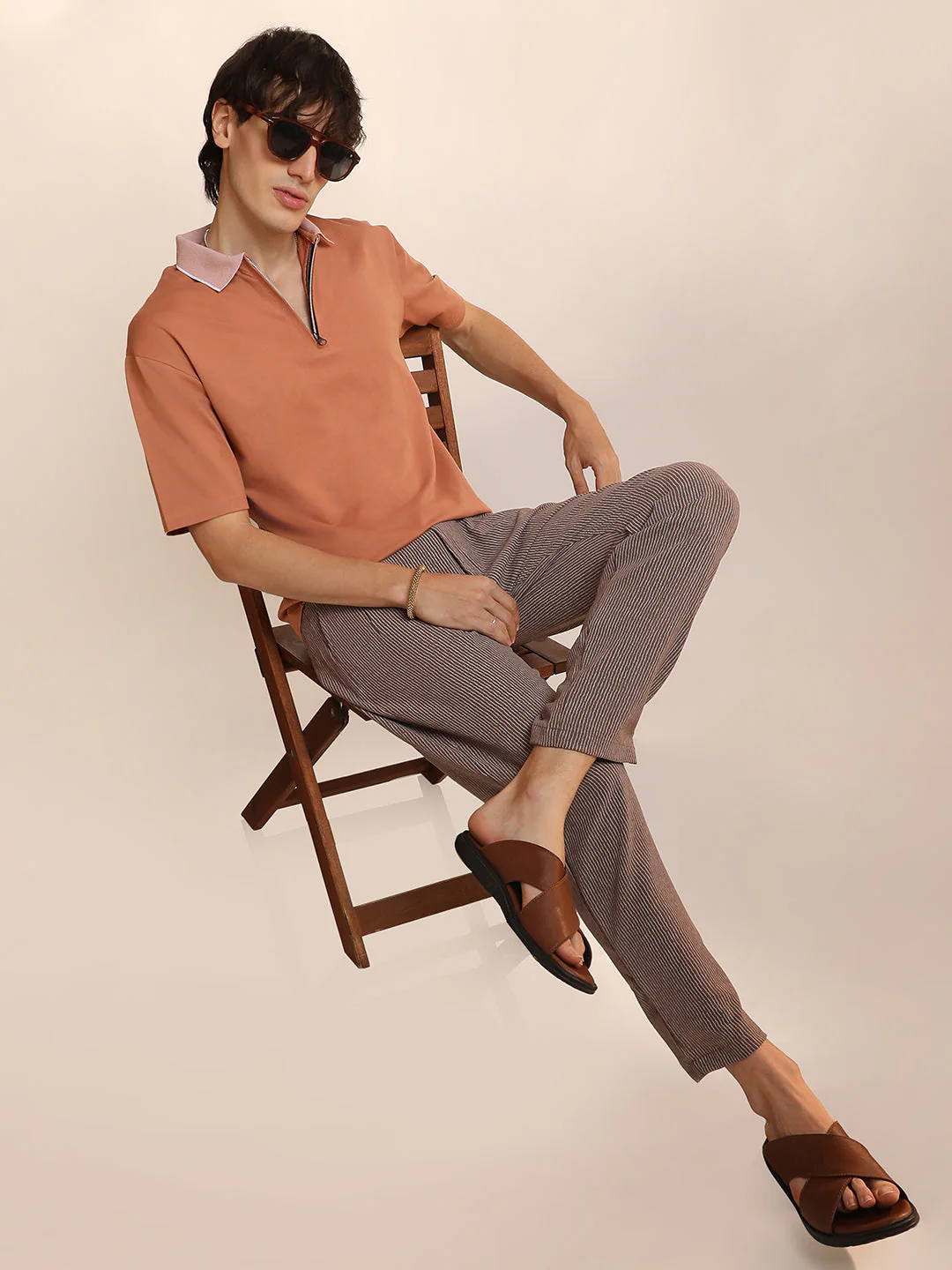 Solid Oversized Polo T-Shirt - Image 6