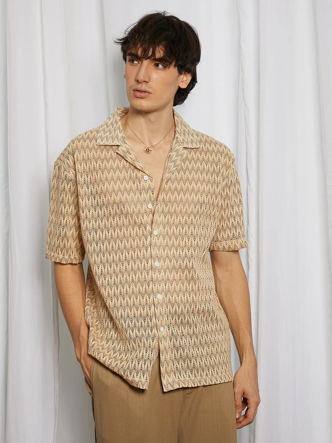 Chevron-Knit Shirt - Image 2