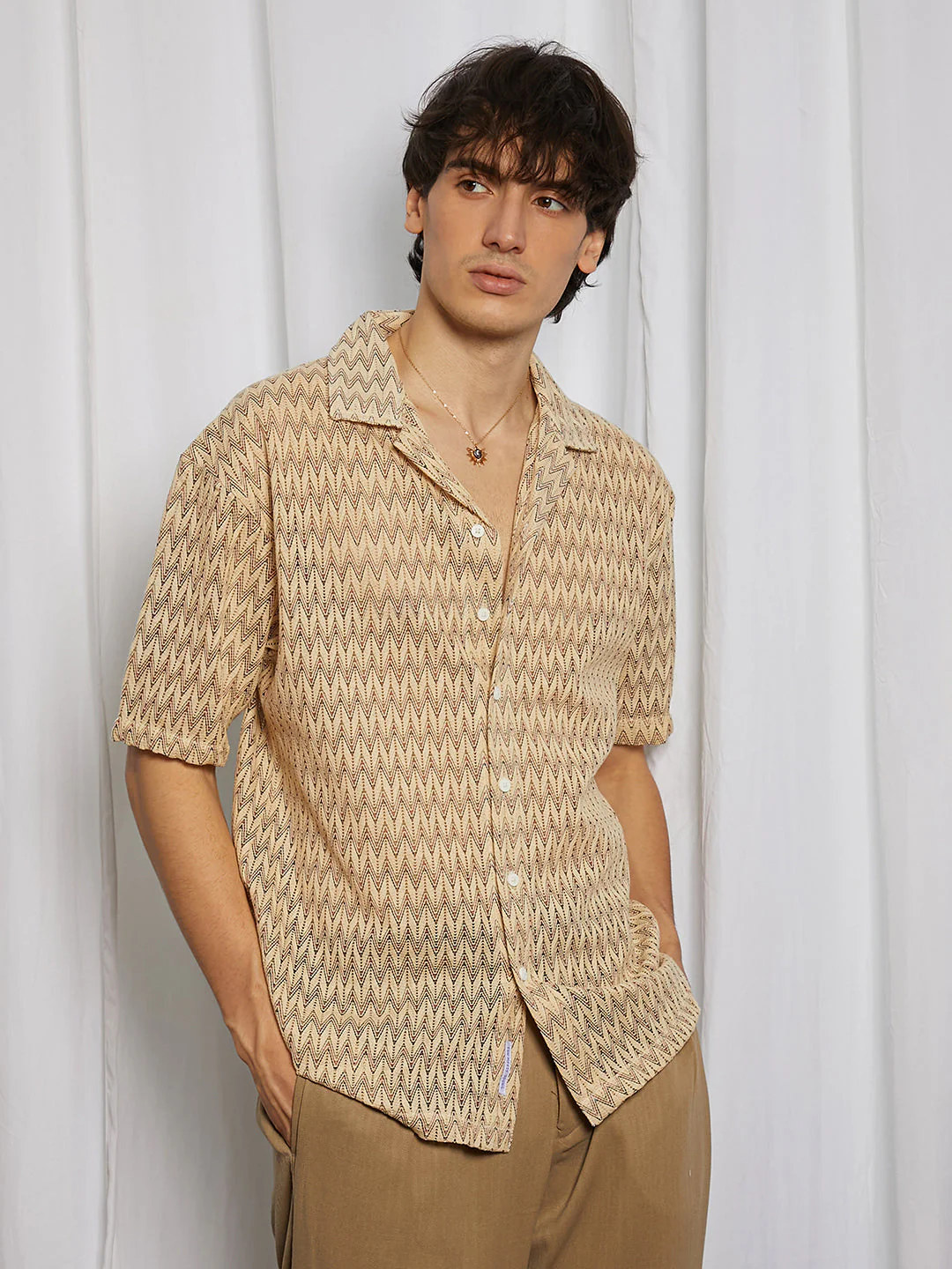 Chevron-Knit Shirt - Image 3