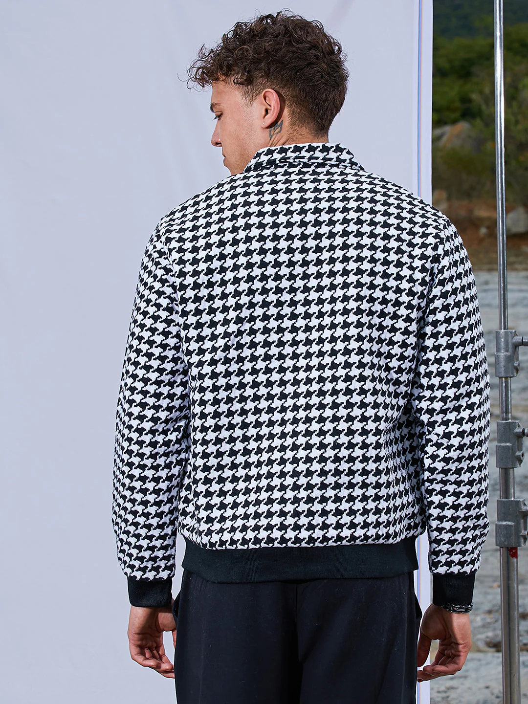 Houndstooth Denim Jacket - Image 4