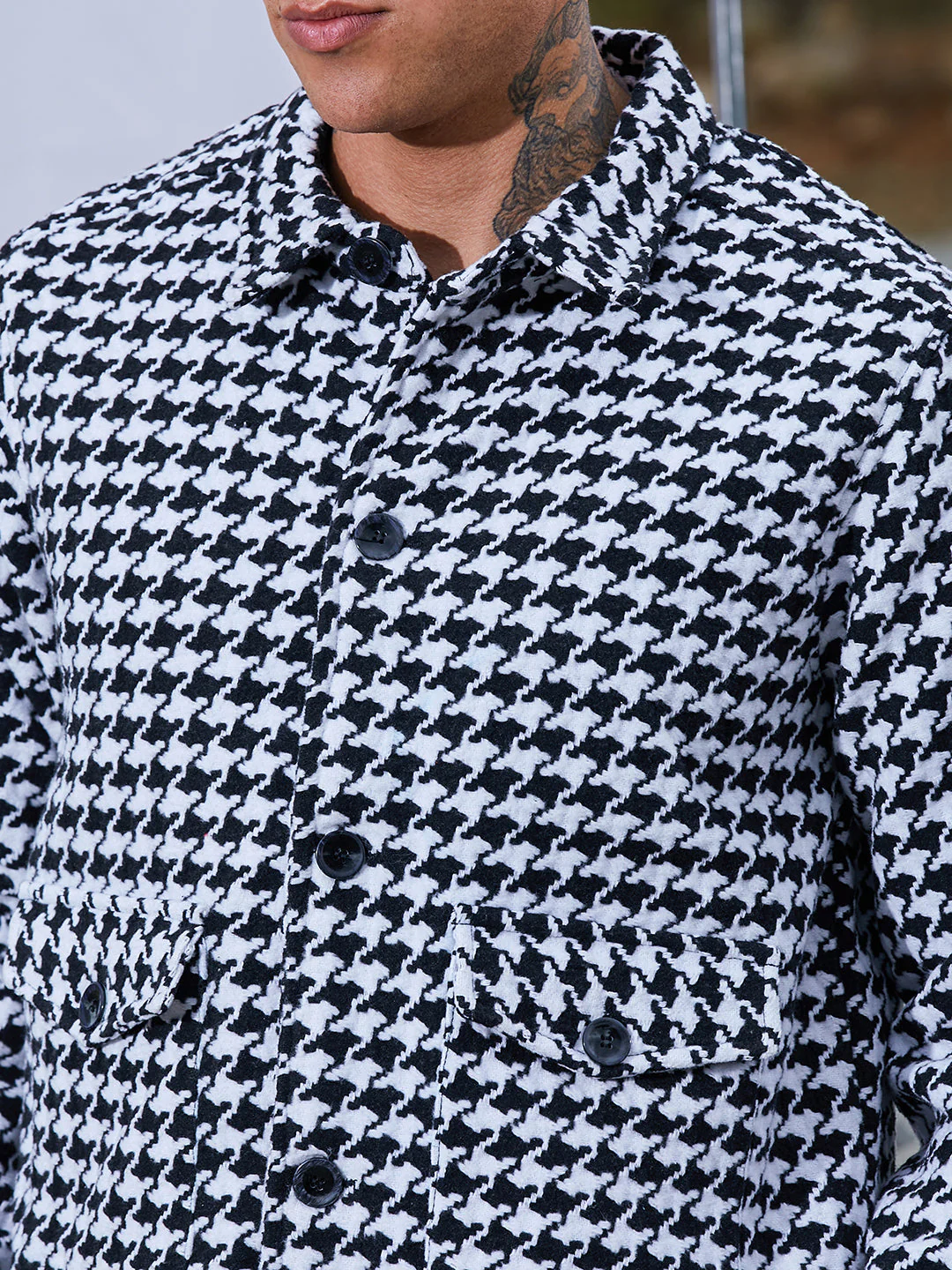 Houndstooth Denim Jacket - Image 7