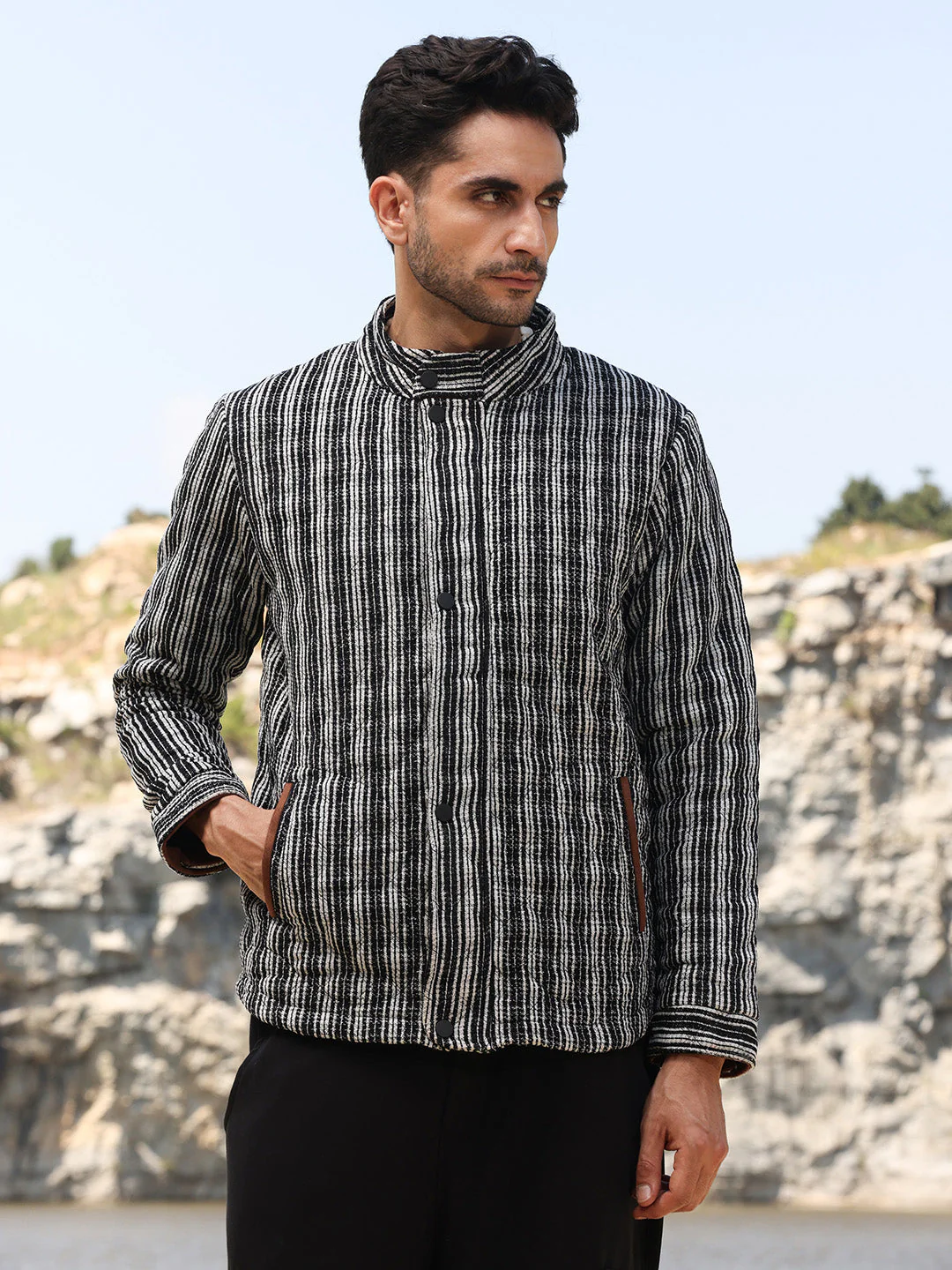 Multitrack Striped Quilted Jacket - Image 2