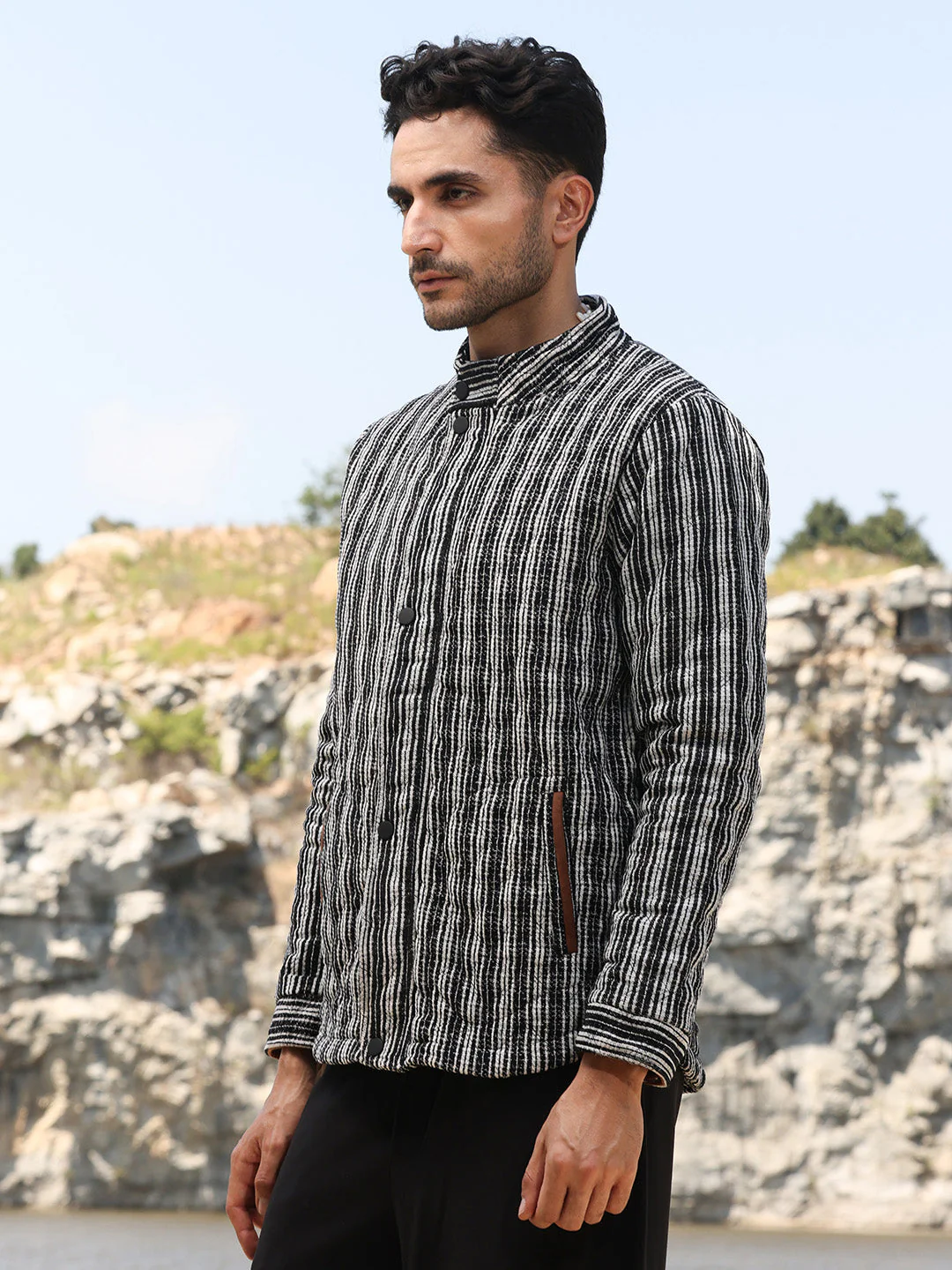 Multitrack Striped Quilted Jacket - Image 3