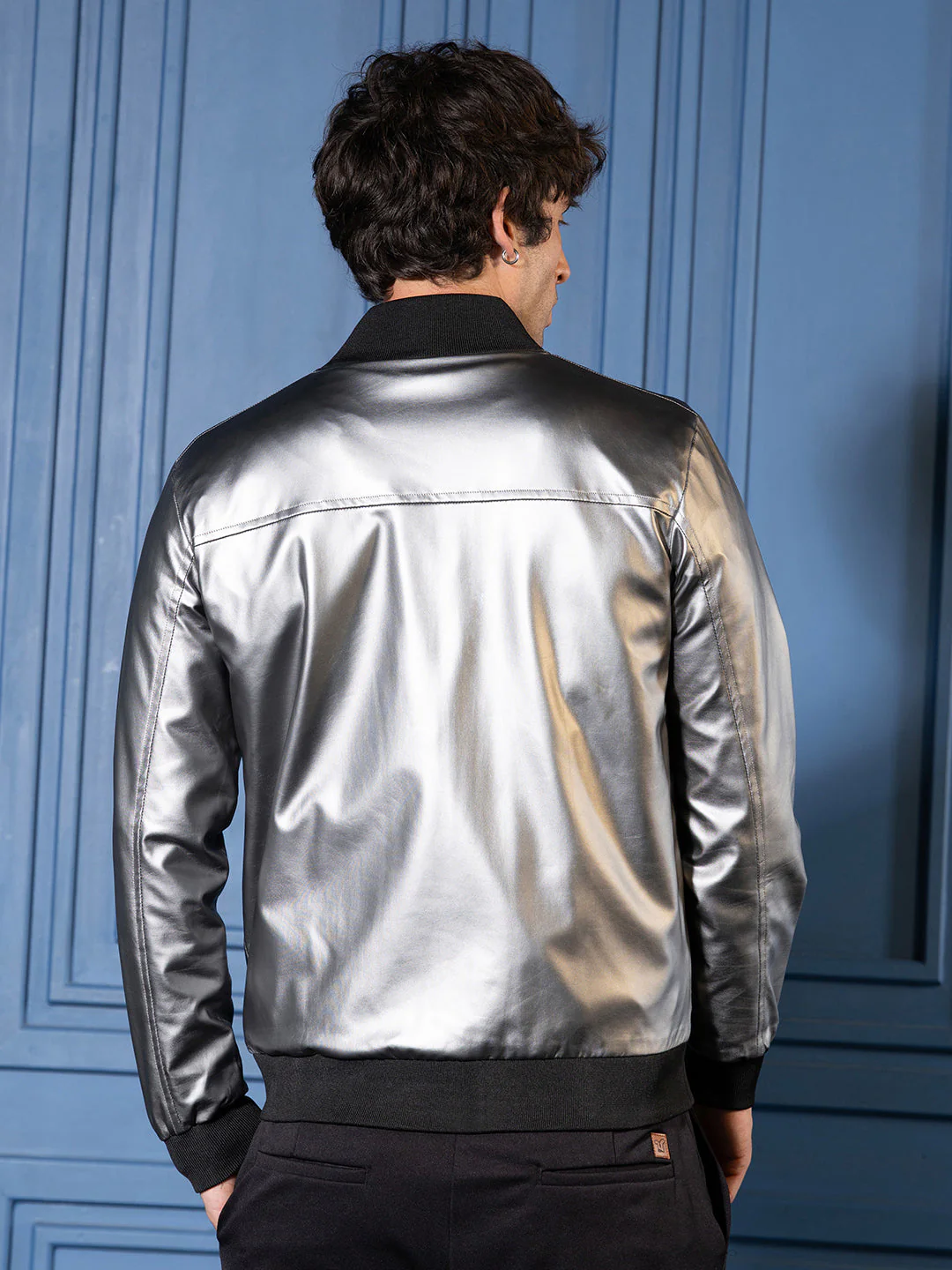 Patent-Panel Bomber Jacket - Image 4