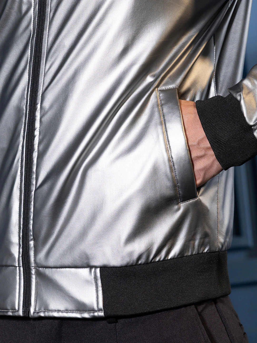Patent-Panel Bomber Jacket - Image 8