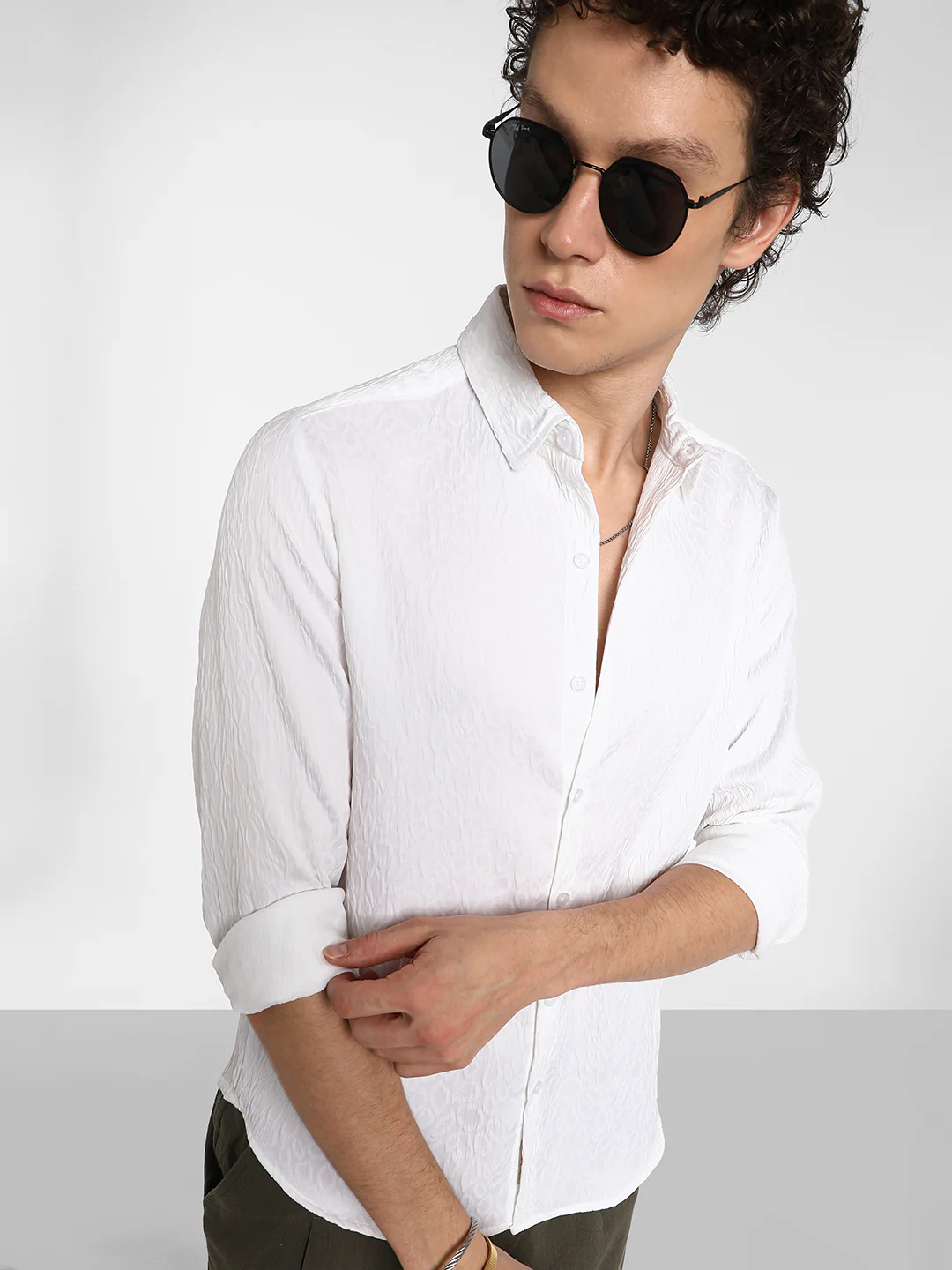 Abstract-Textured Shirt - Image 8