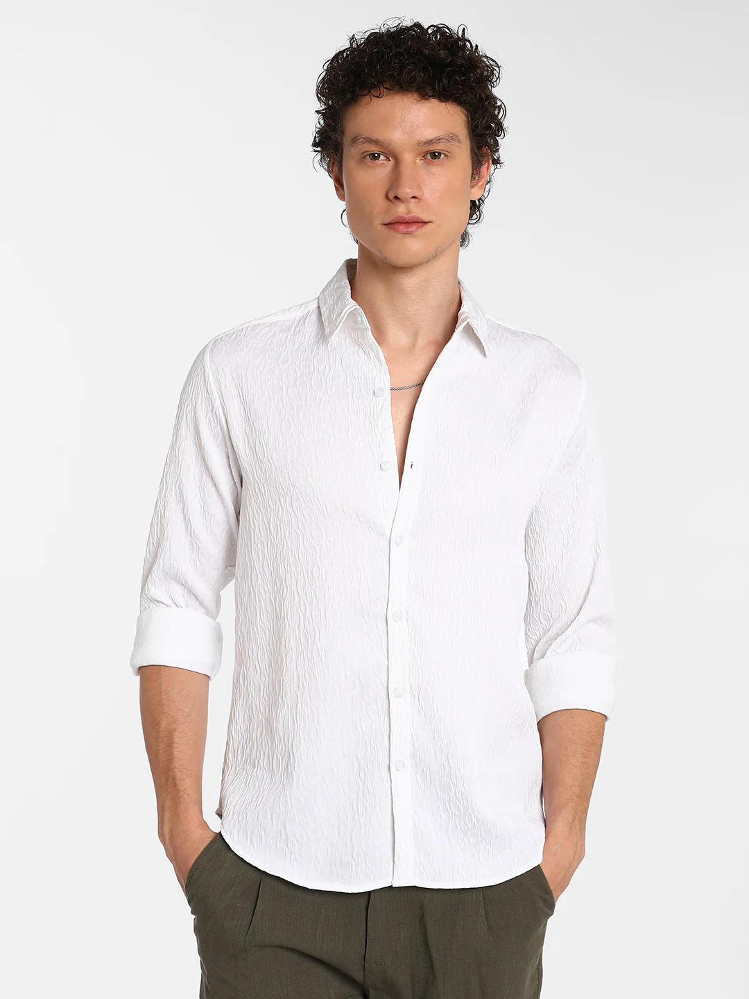 Abstract-Textured Shirt - Image 9