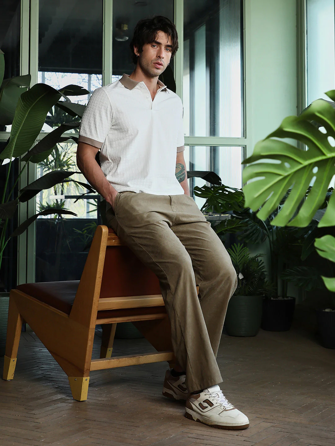 Basket-Jacquard Polo T-Shirt - Image 5