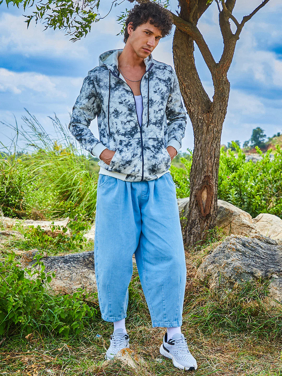 Zip-Front Tie-Dye Hoodie - Image 5