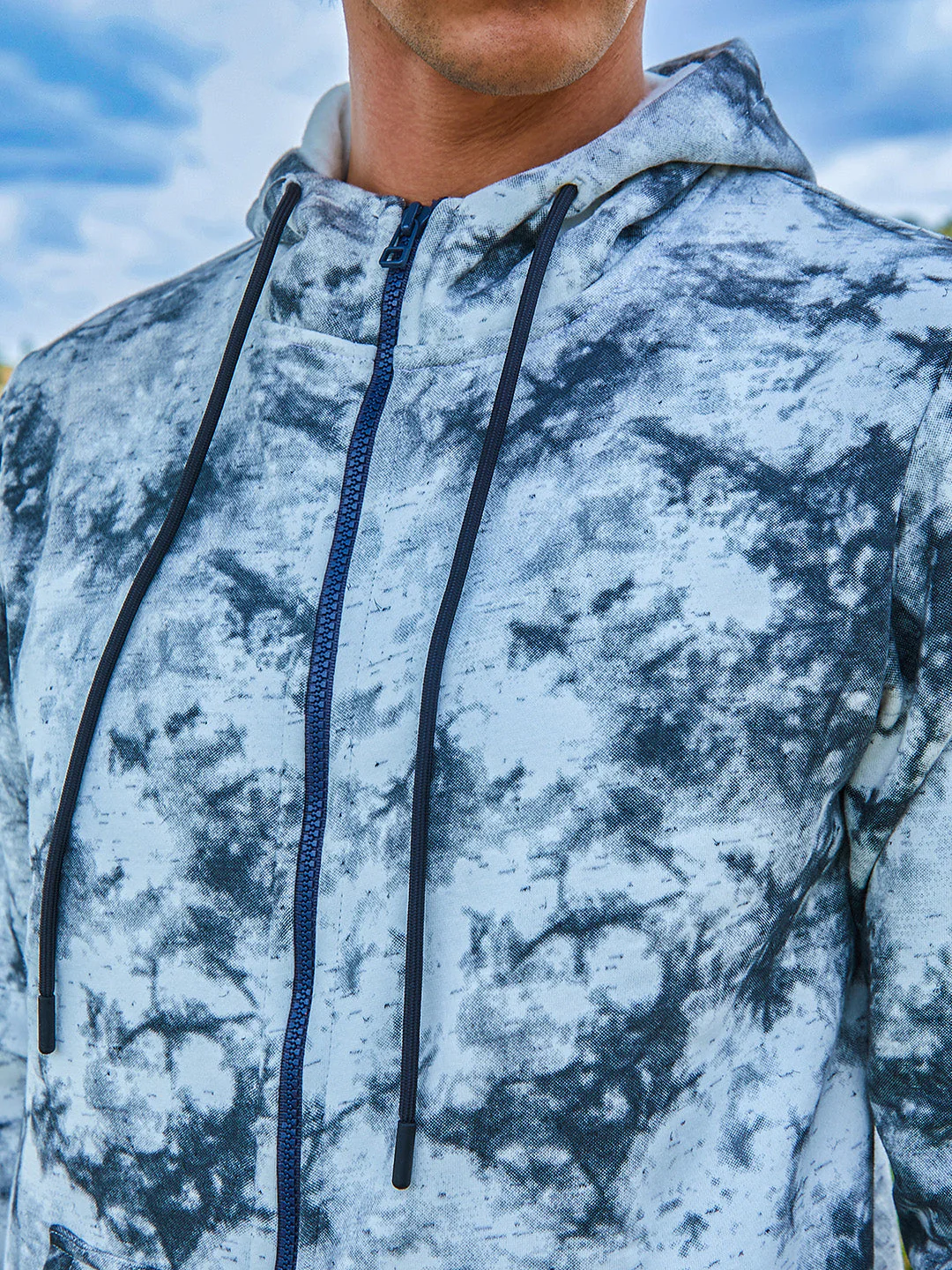 Zip-Front Tie-Dye Hoodie - Image 7