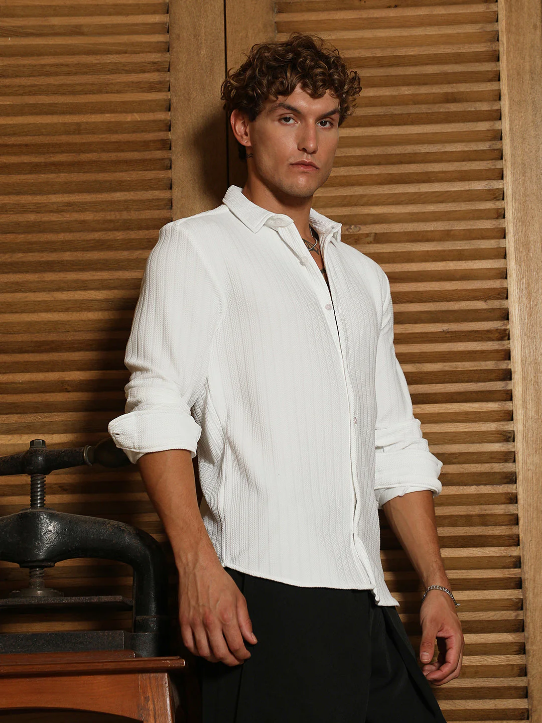 Chevron-Panel Tactile Shirt - Image 3