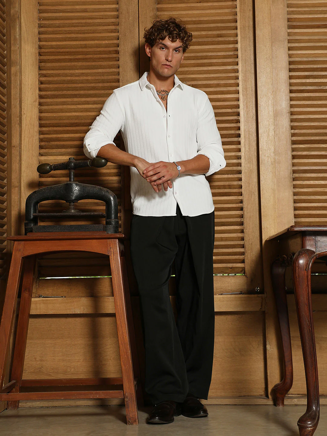 Chevron-Panel Tactile Shirt - Image 5
