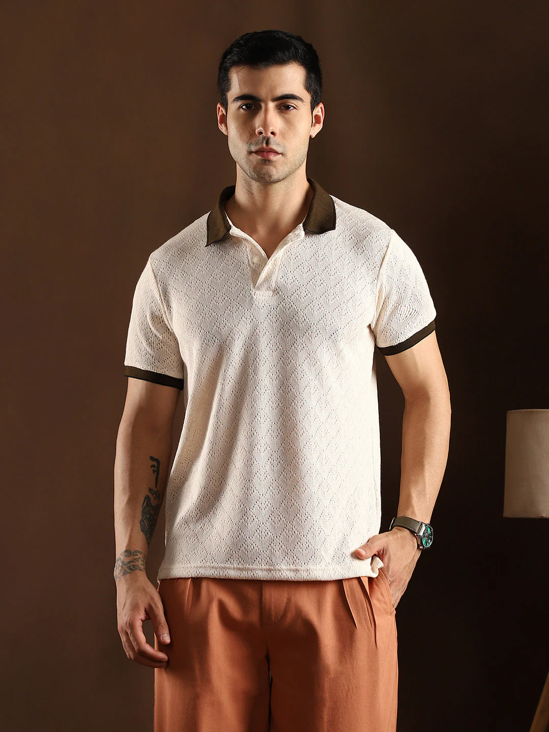 Contrast Quad Polo T-Shirt - Image 2