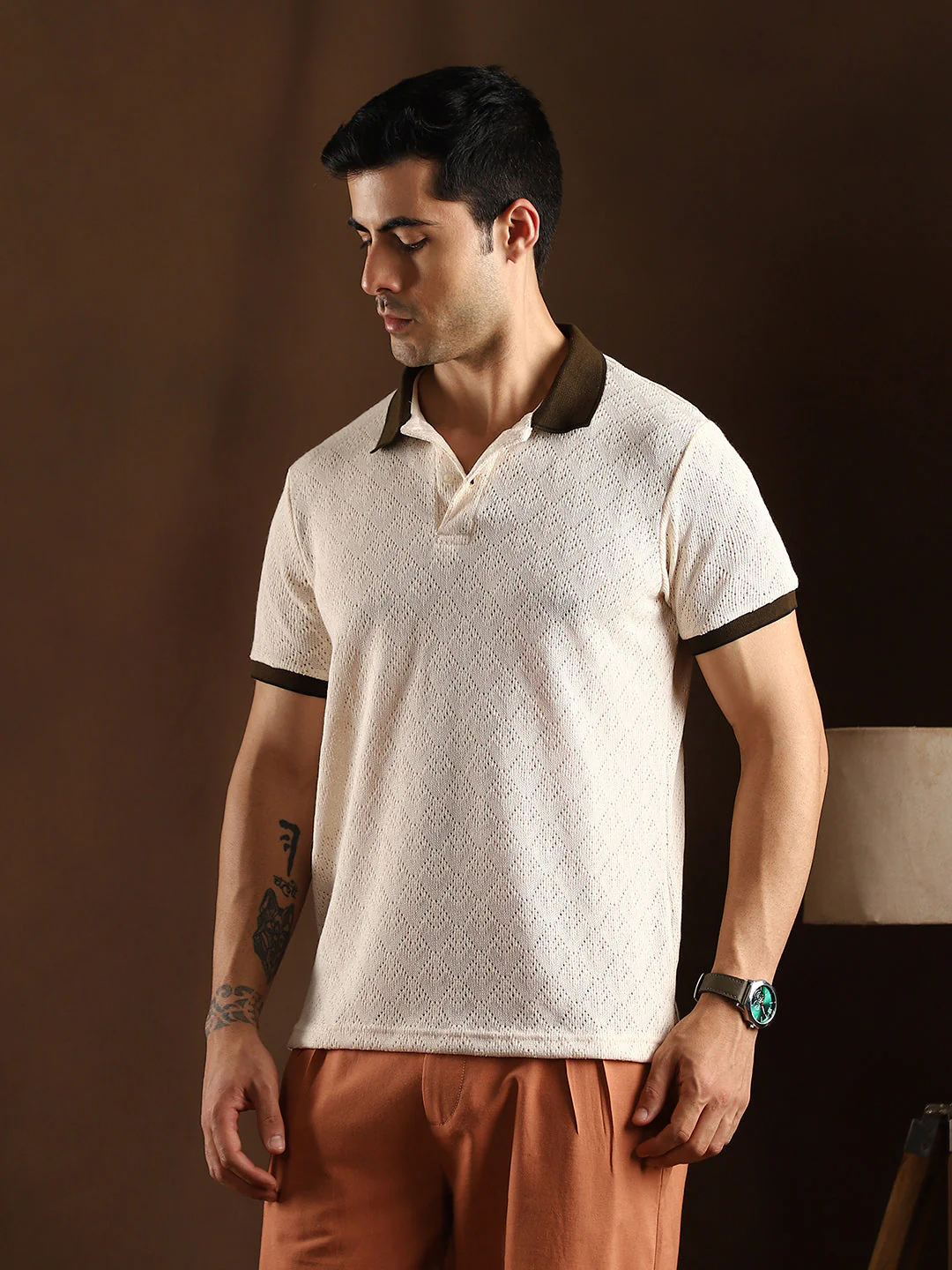 Contrast Quad Polo T-Shirt - Image 3