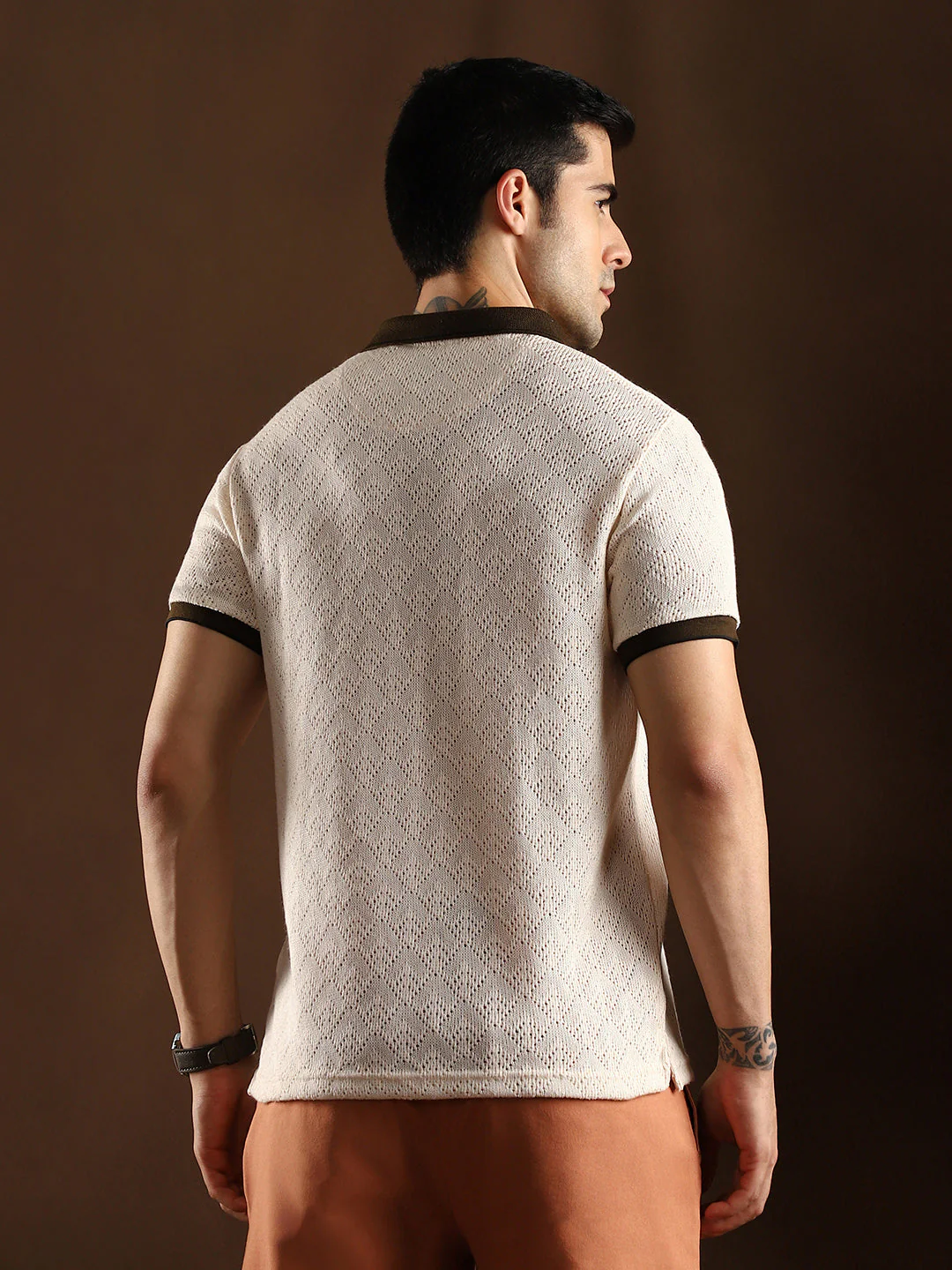 Contrast Quad Polo T-Shirt - Image 4