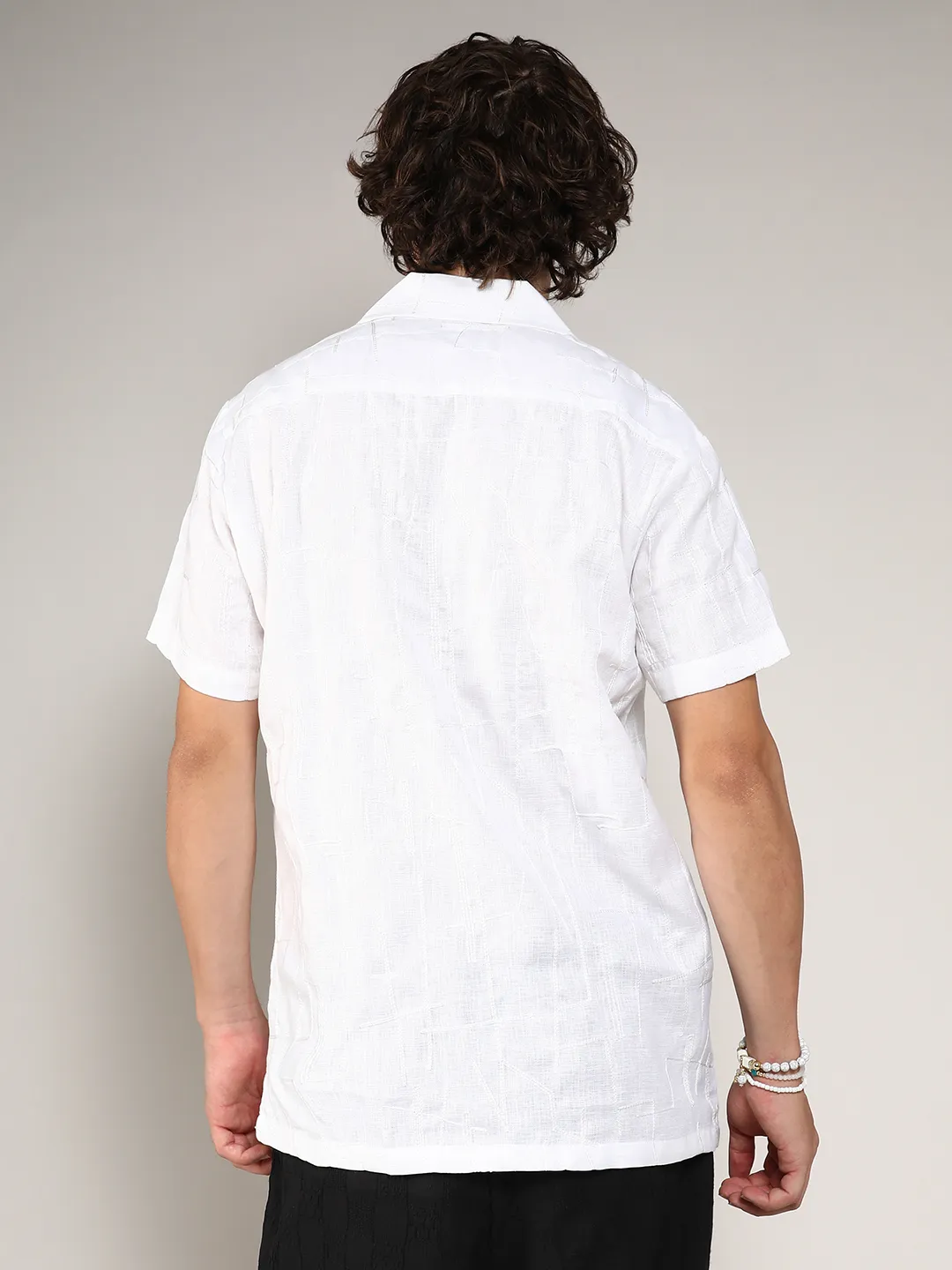 Embroidered Heathered Shirt - Image 4