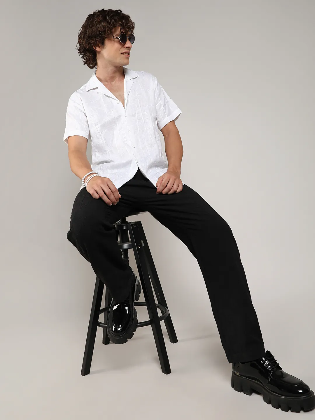 Embroidered Heathered Shirt - Image 6