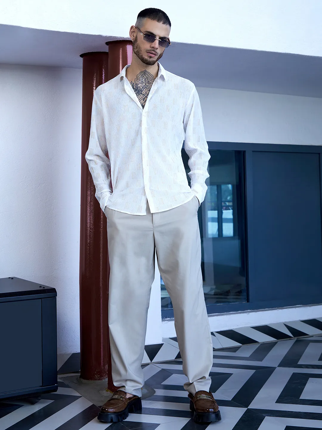 Foil-Pleated Shirt - Image 2