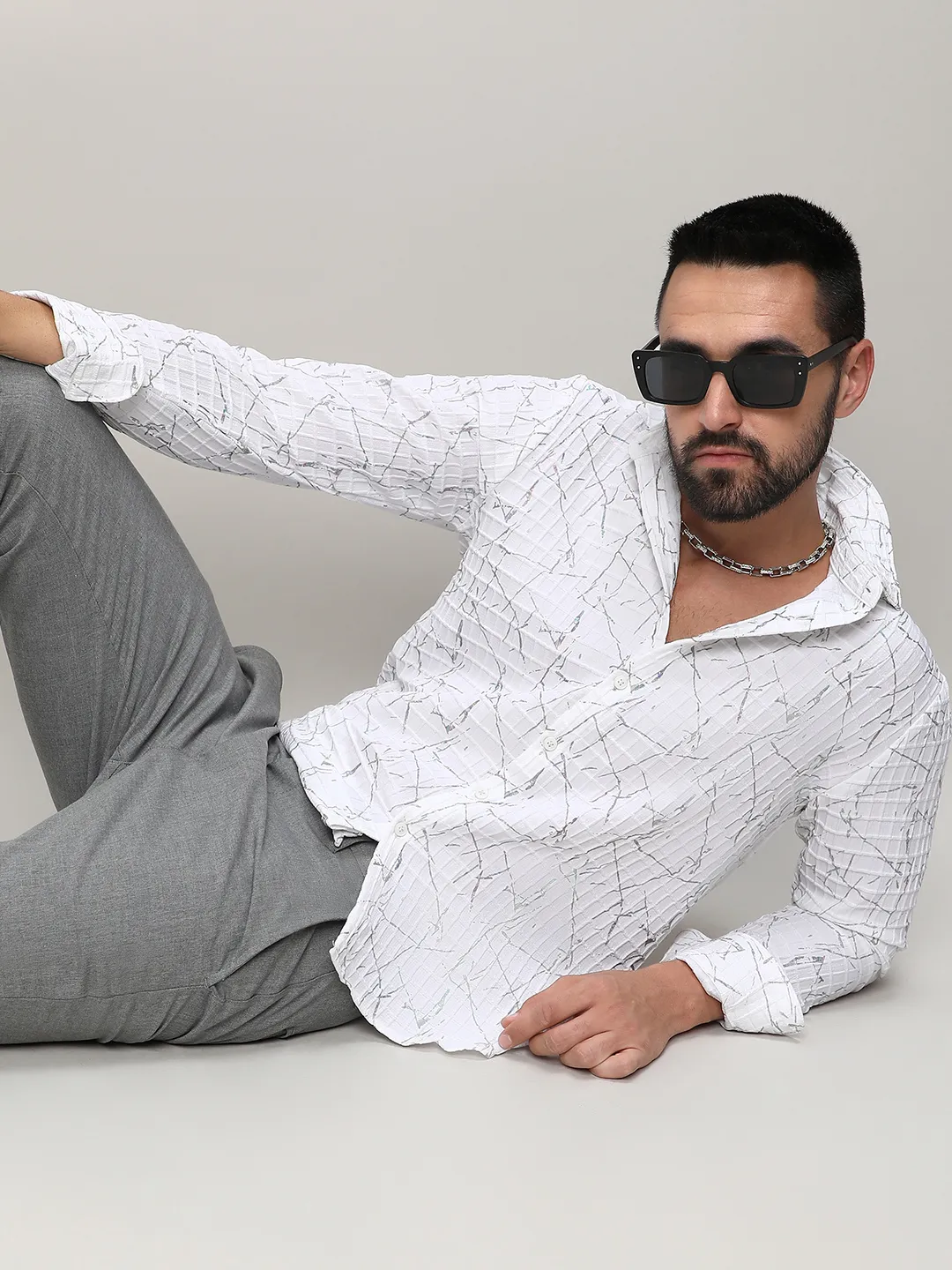 Holographic Veined Textured Shirt - Image 4