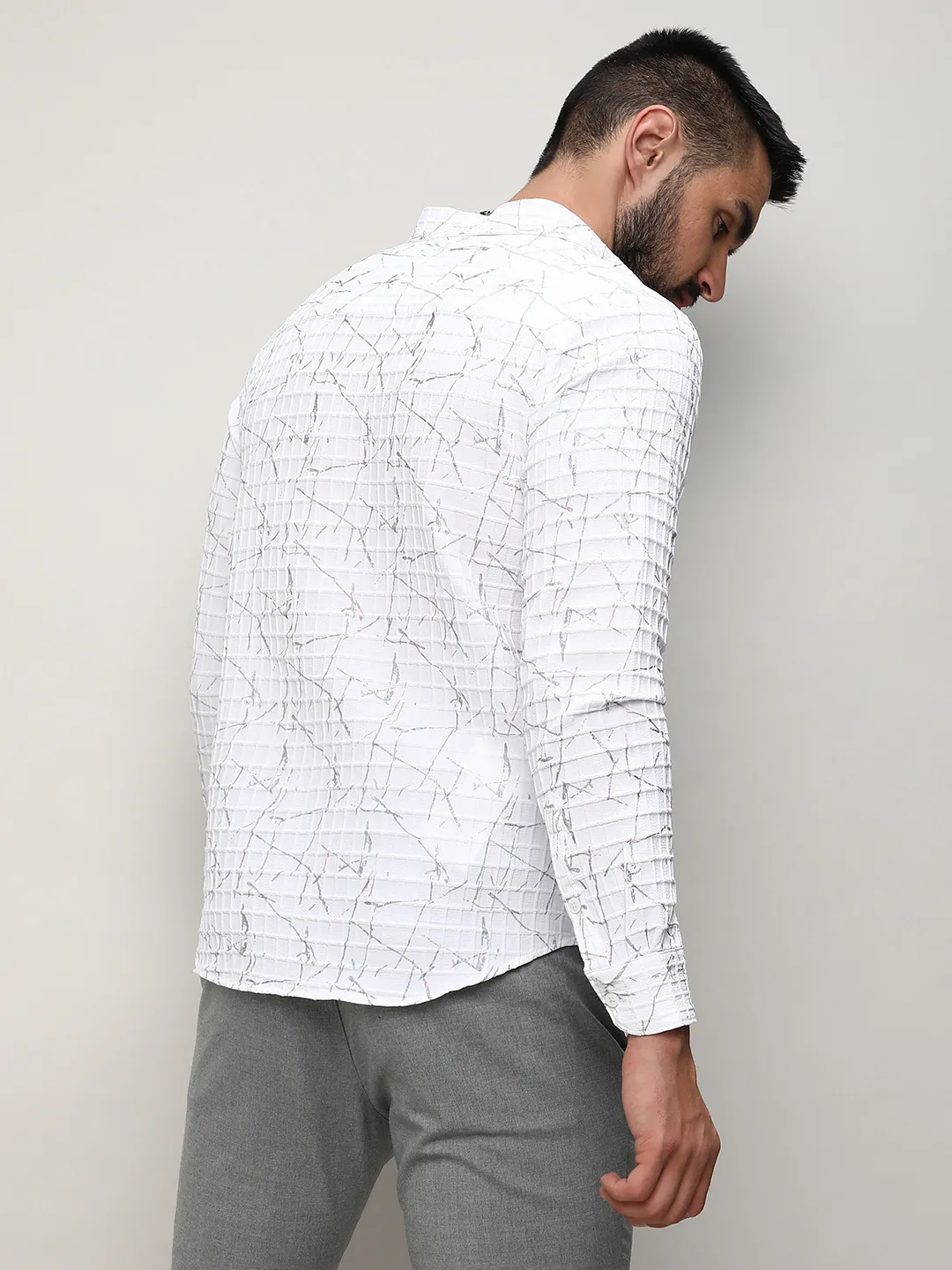 Holographic Veined Textured Shirt - Image 7