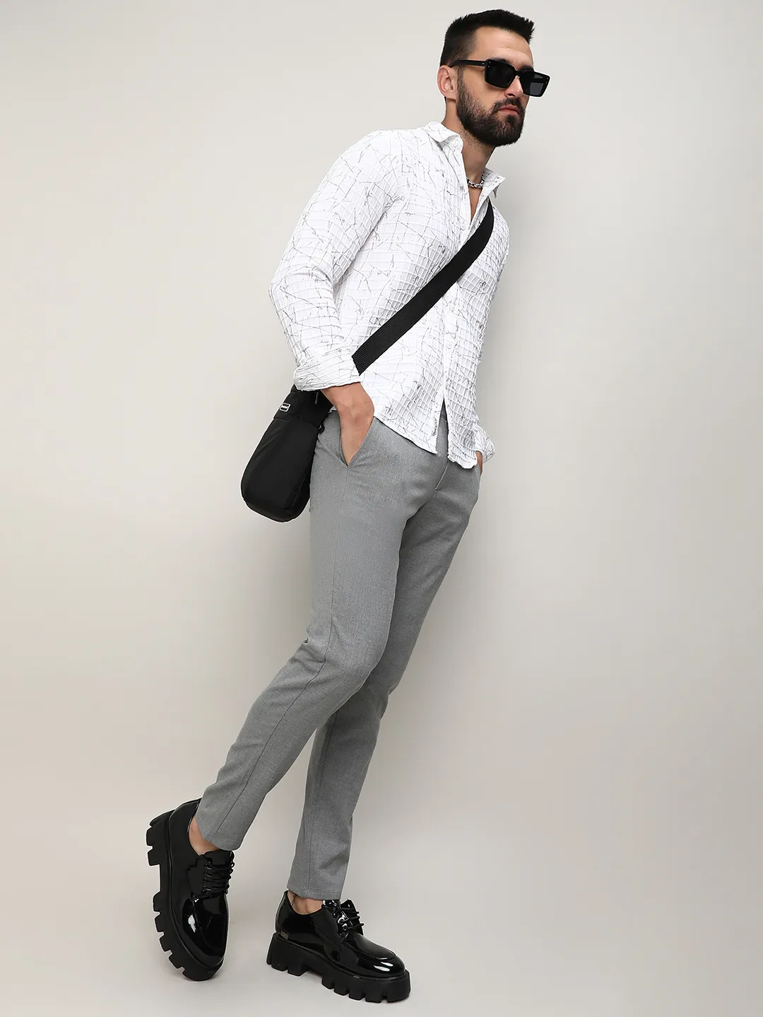 Holographic Veined Textured Shirt - Image 9