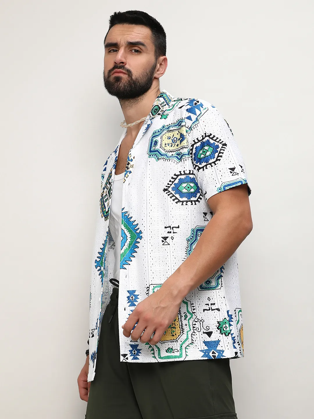 Mesh Aztec Shirt - Image 3
