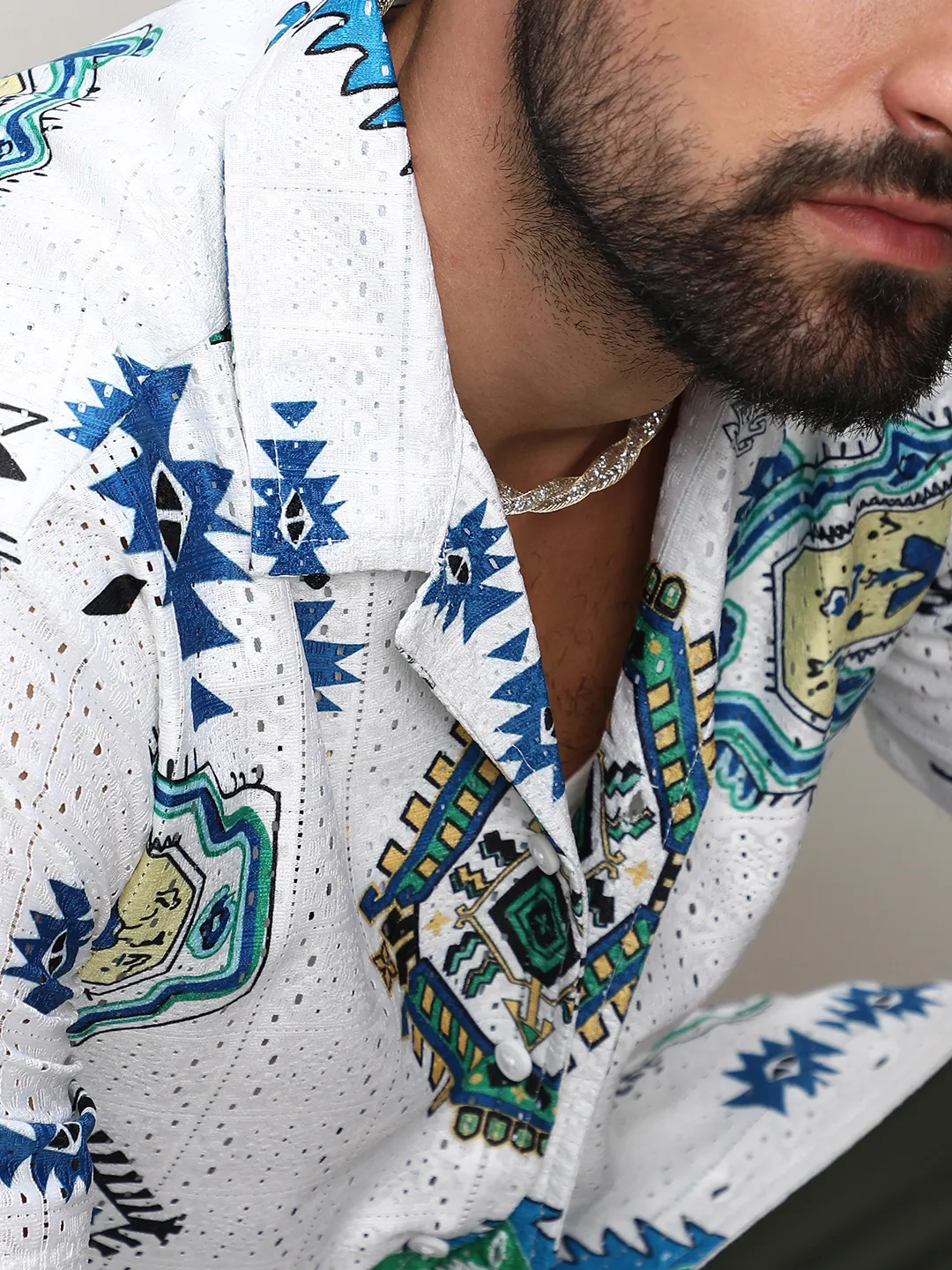Mesh Aztec Shirt - Image 7