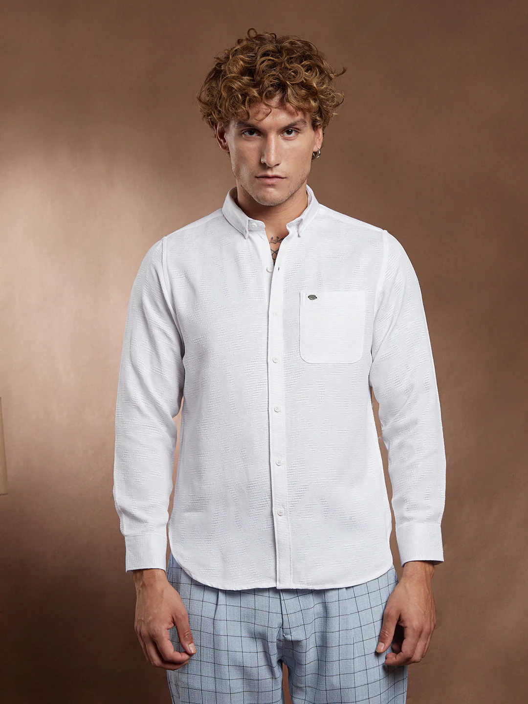 Open-Weave Regular Shirt - Image 2