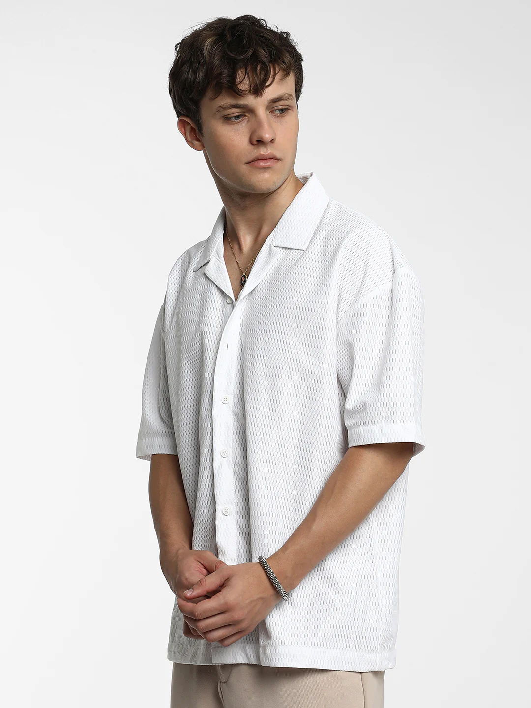Oversized Honeycomb Shirt - Image 10
